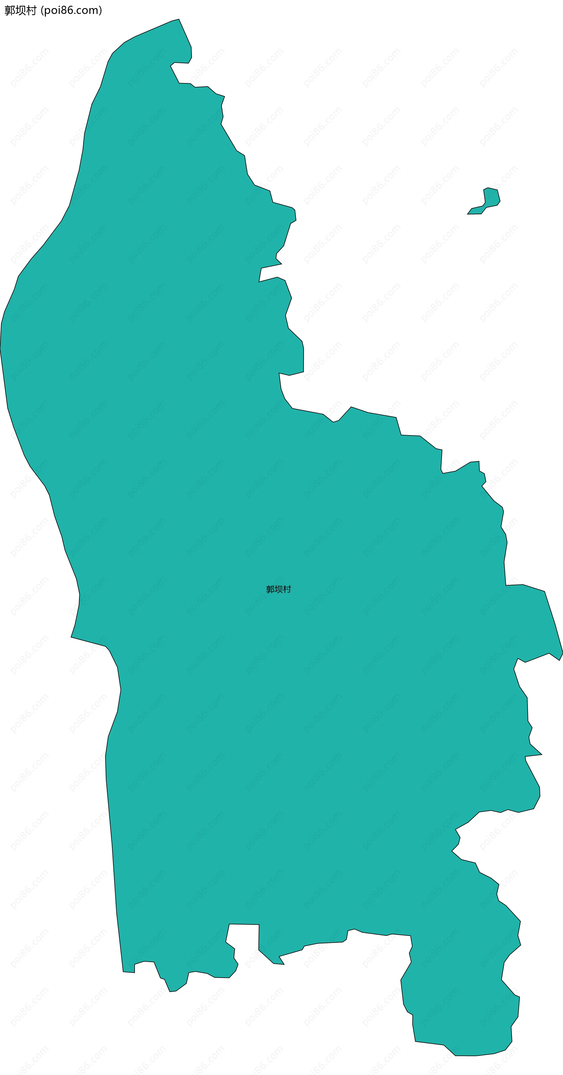 郭坝村边界地图