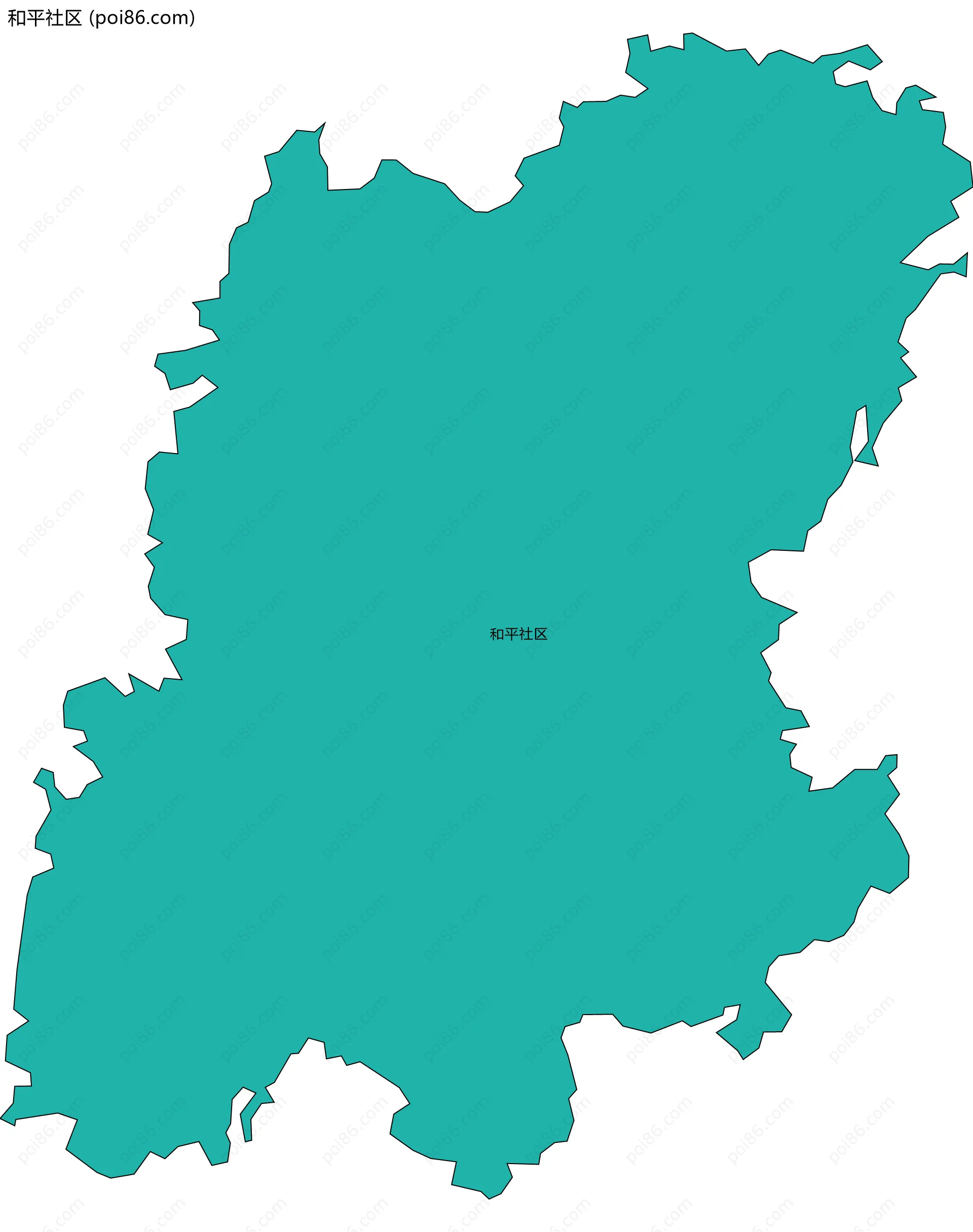 和平社区边界地图