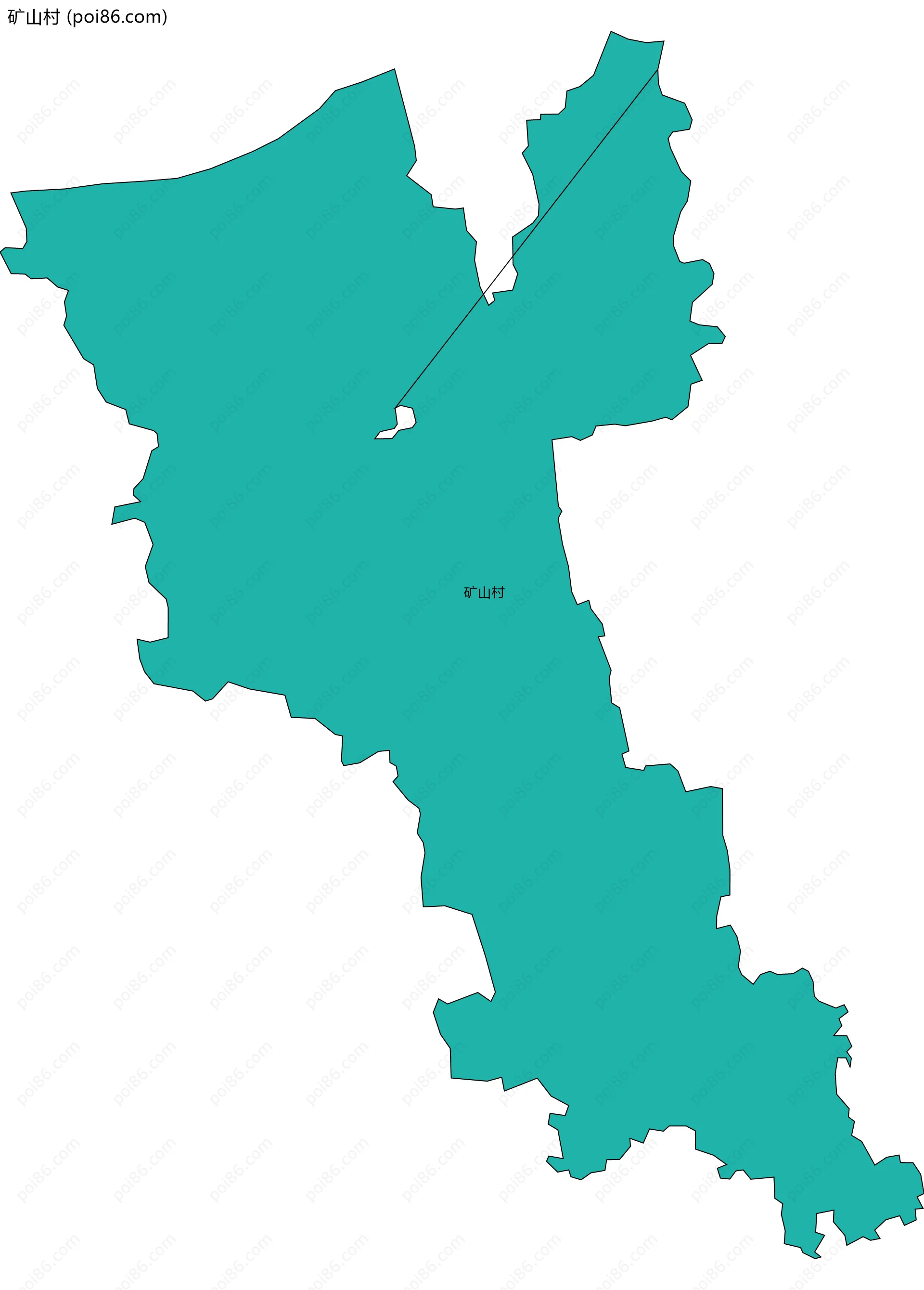 矿山村边界地图