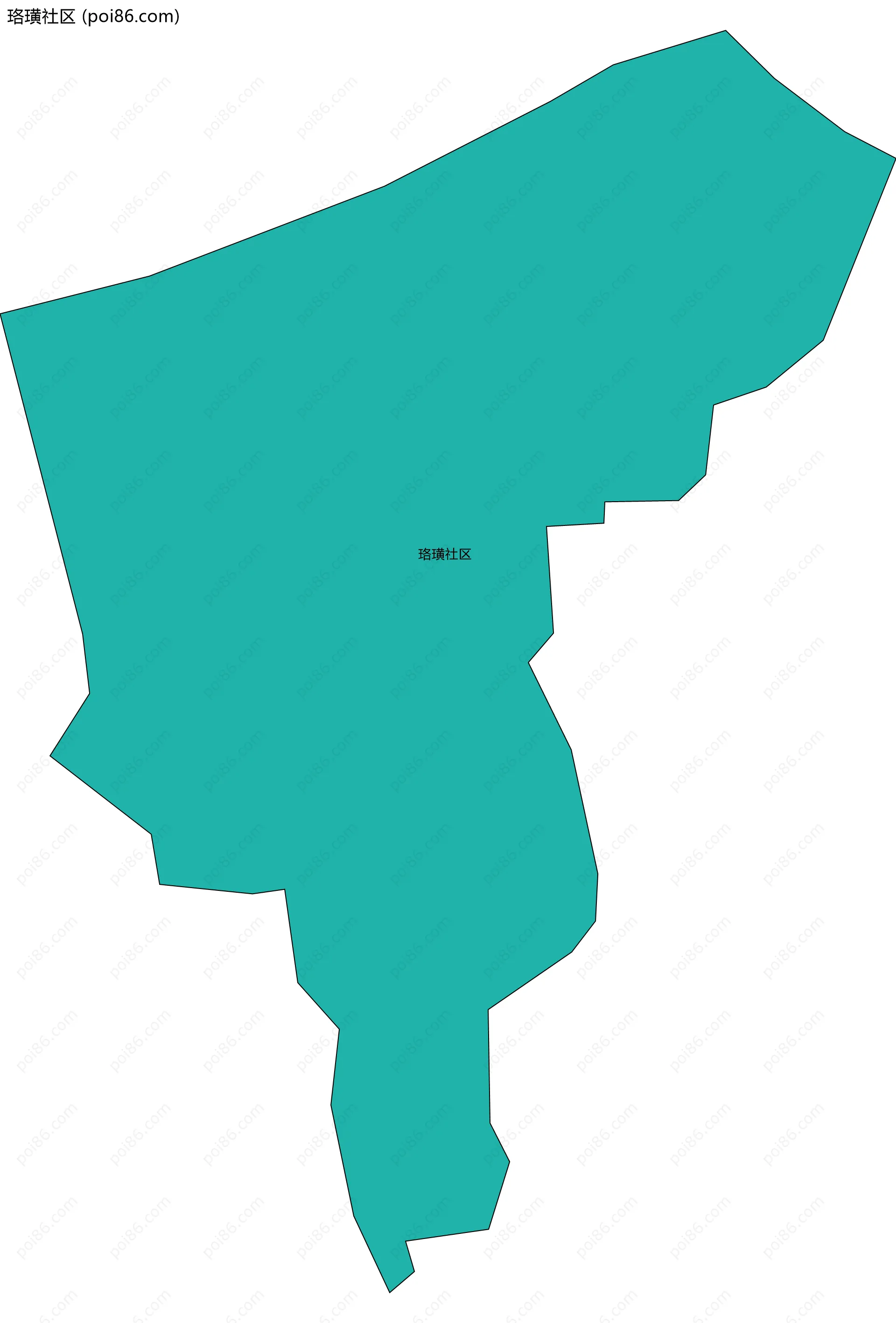 珞璜社区边界地图
