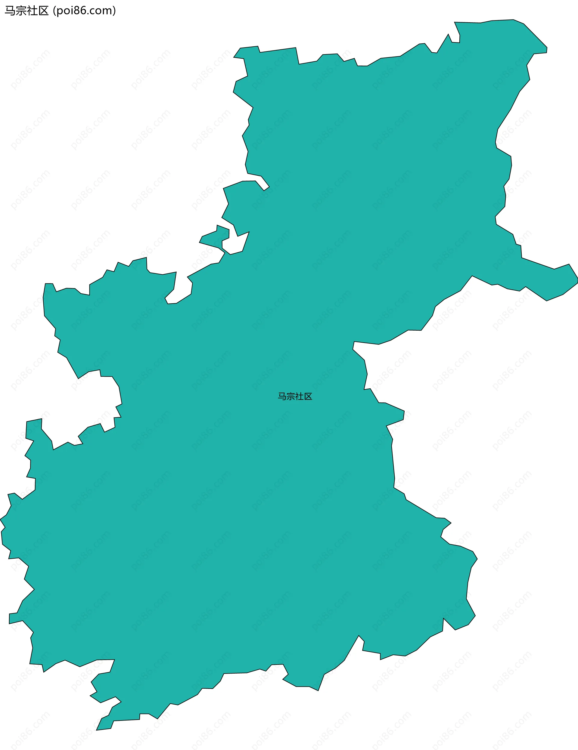 马宗社区边界地图