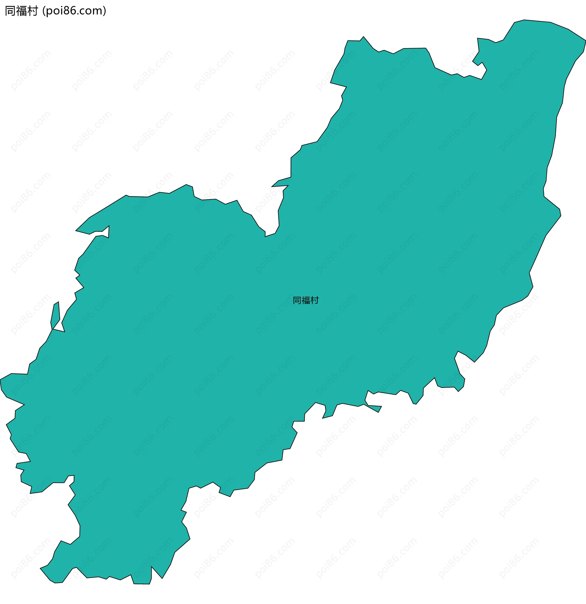 同福村边界地图