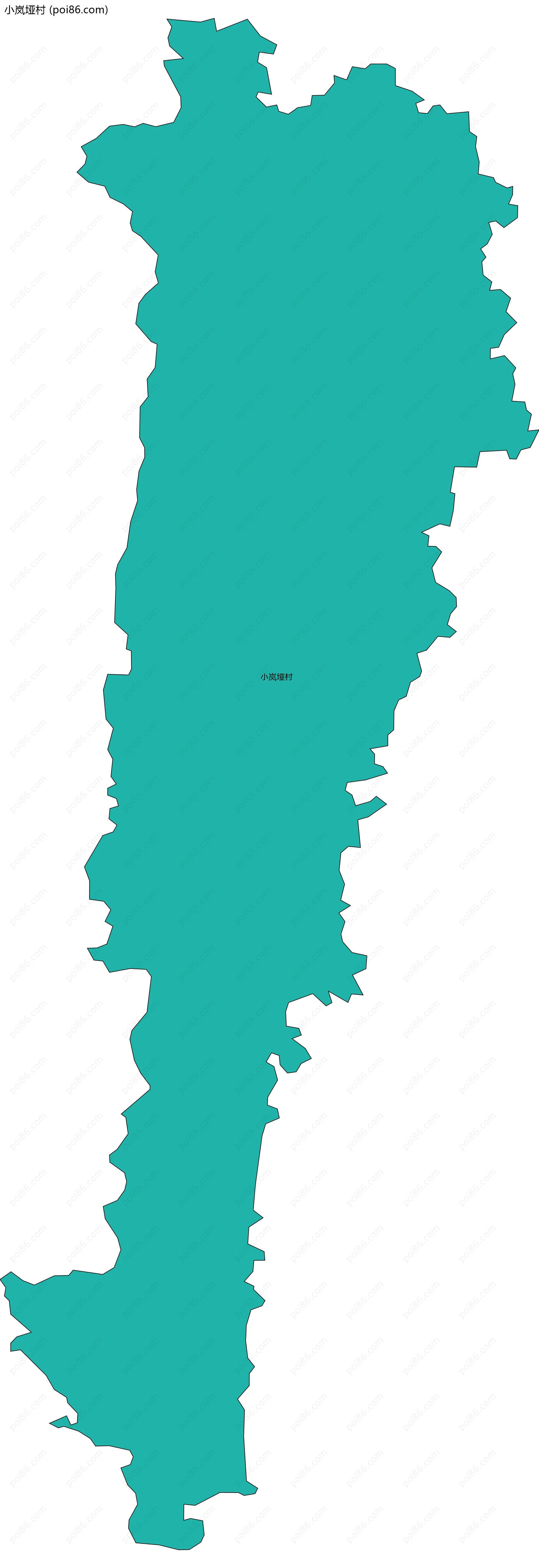 小岚垭村边界地图