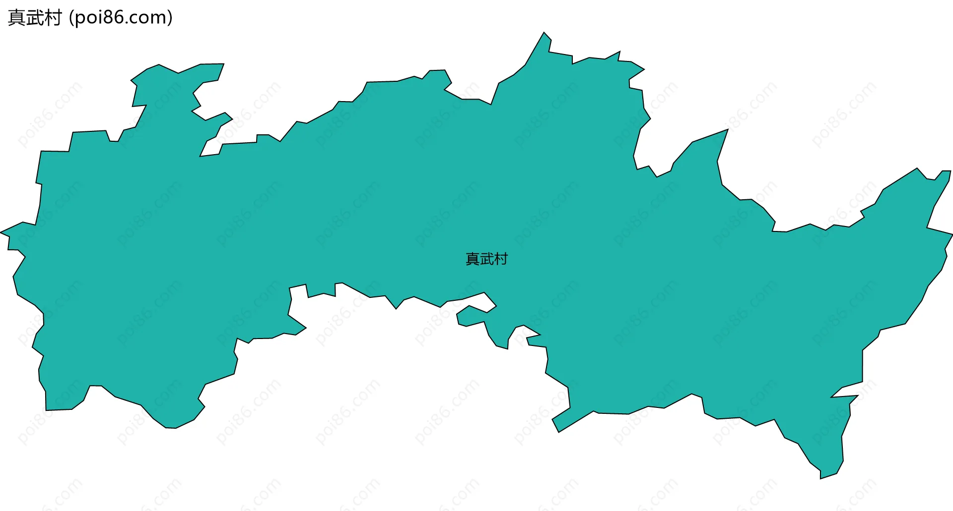 真武村边界地图