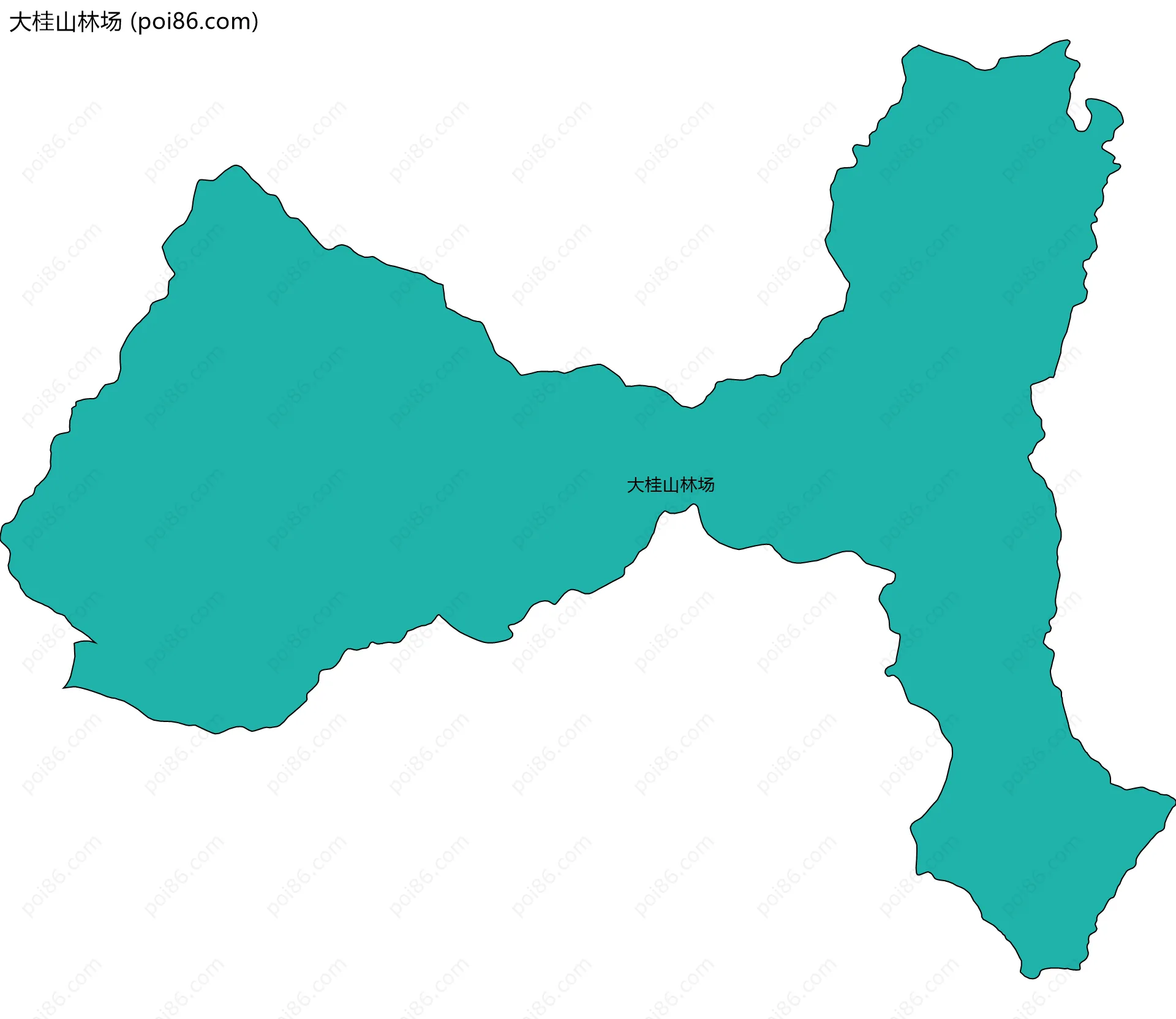 大桂山林场边界地图