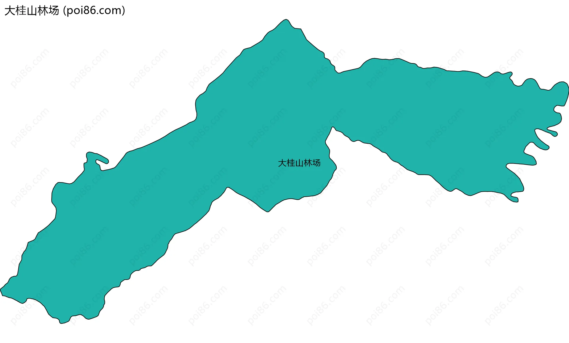 大桂山林场边界地图