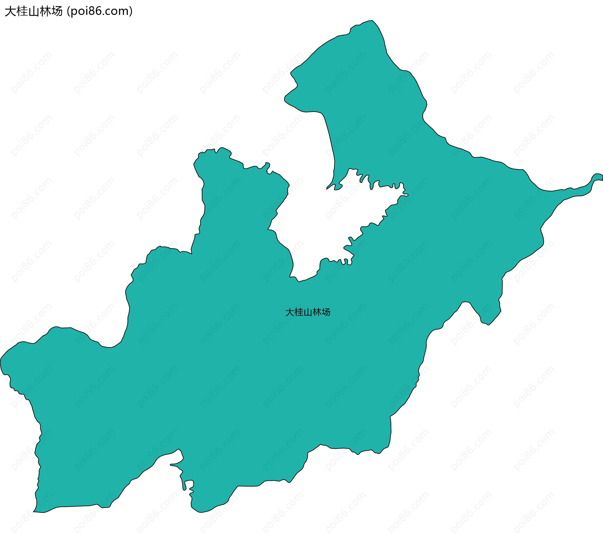 大桂山林场边界地图