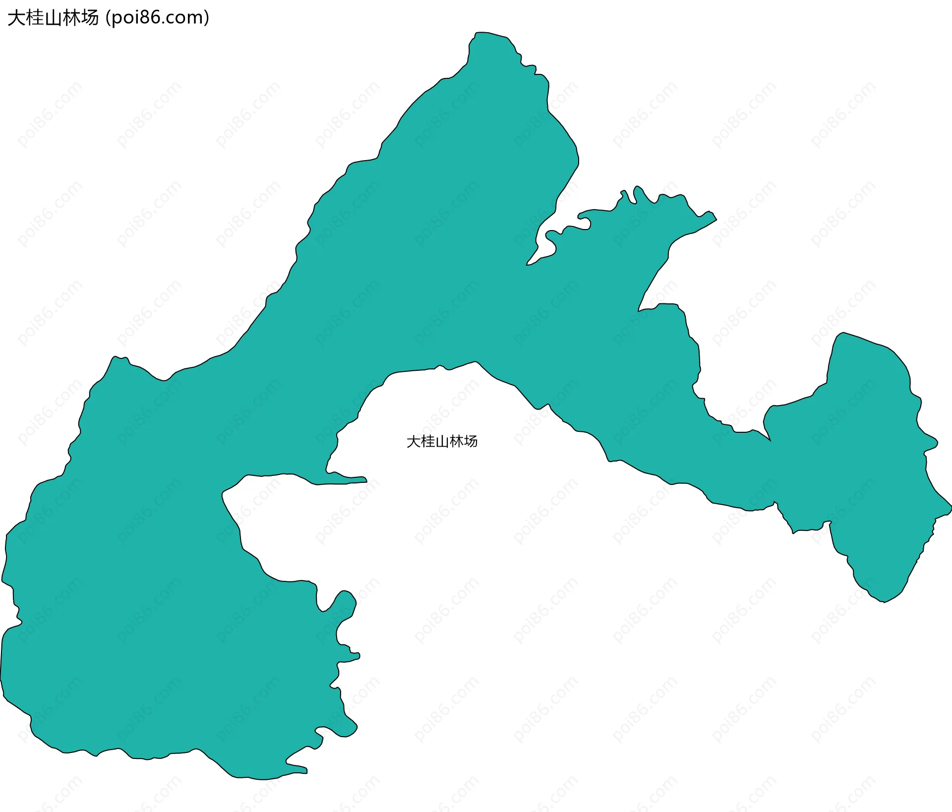 大桂山林场边界地图