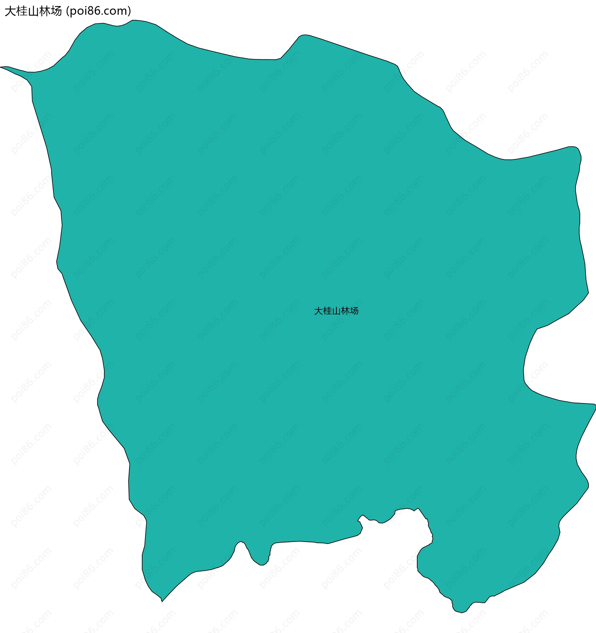 大桂山林场边界地图