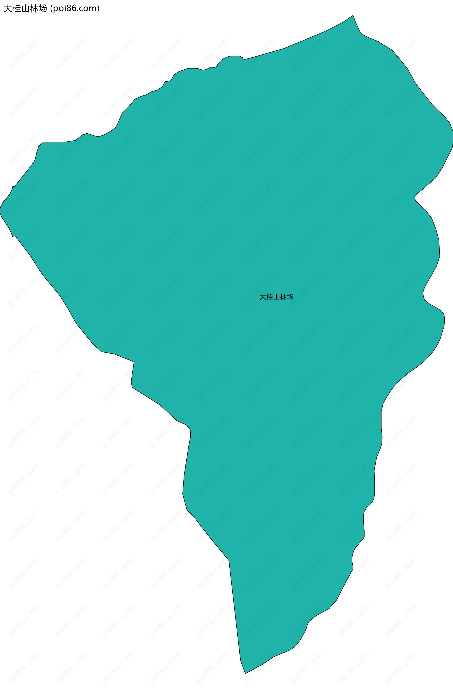 大桂山林场边界地图