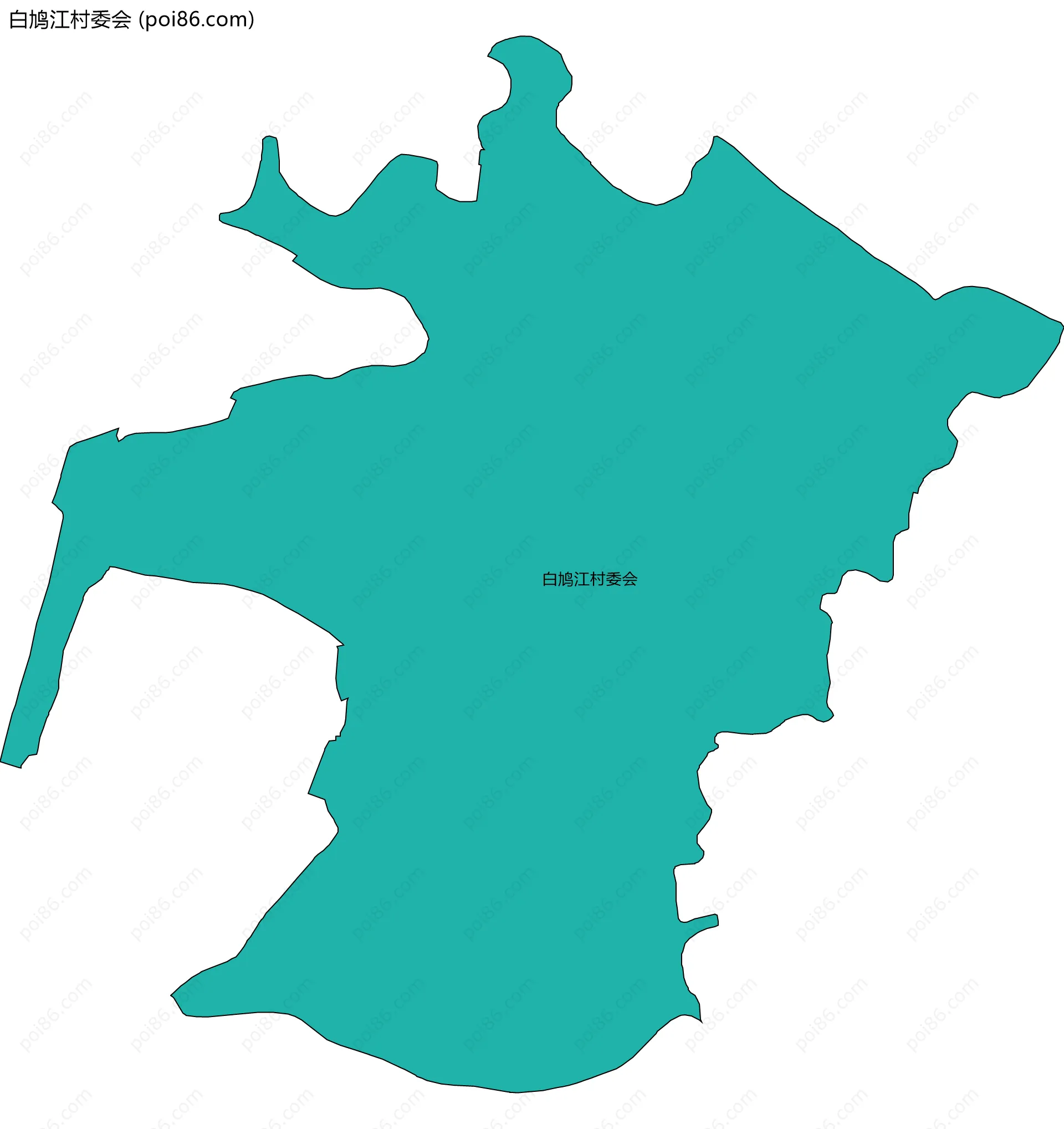 白鸠江村委会边界地图