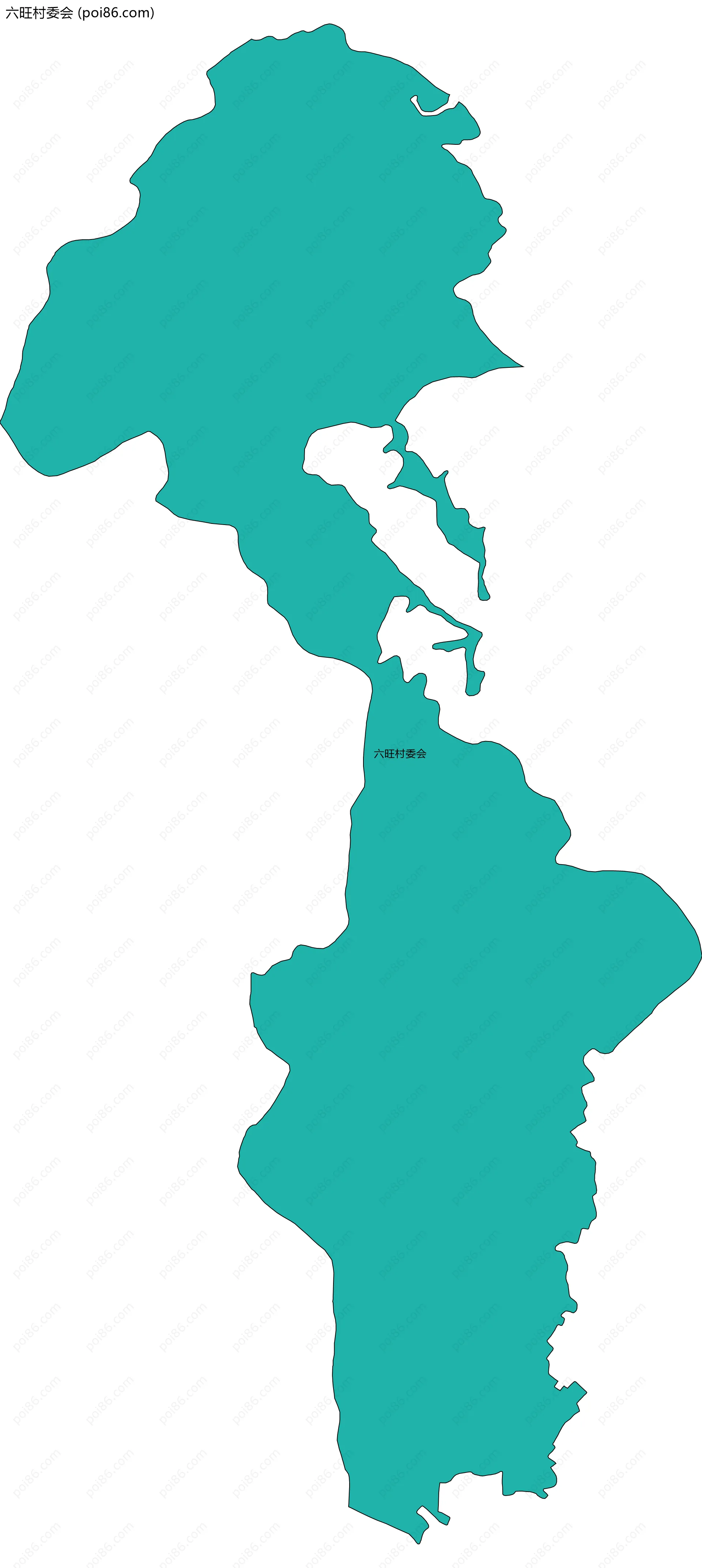 六旺村委会边界地图