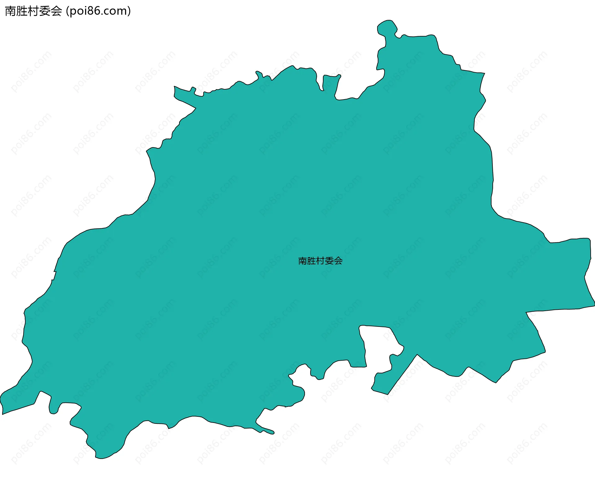 南胜村委会边界地图