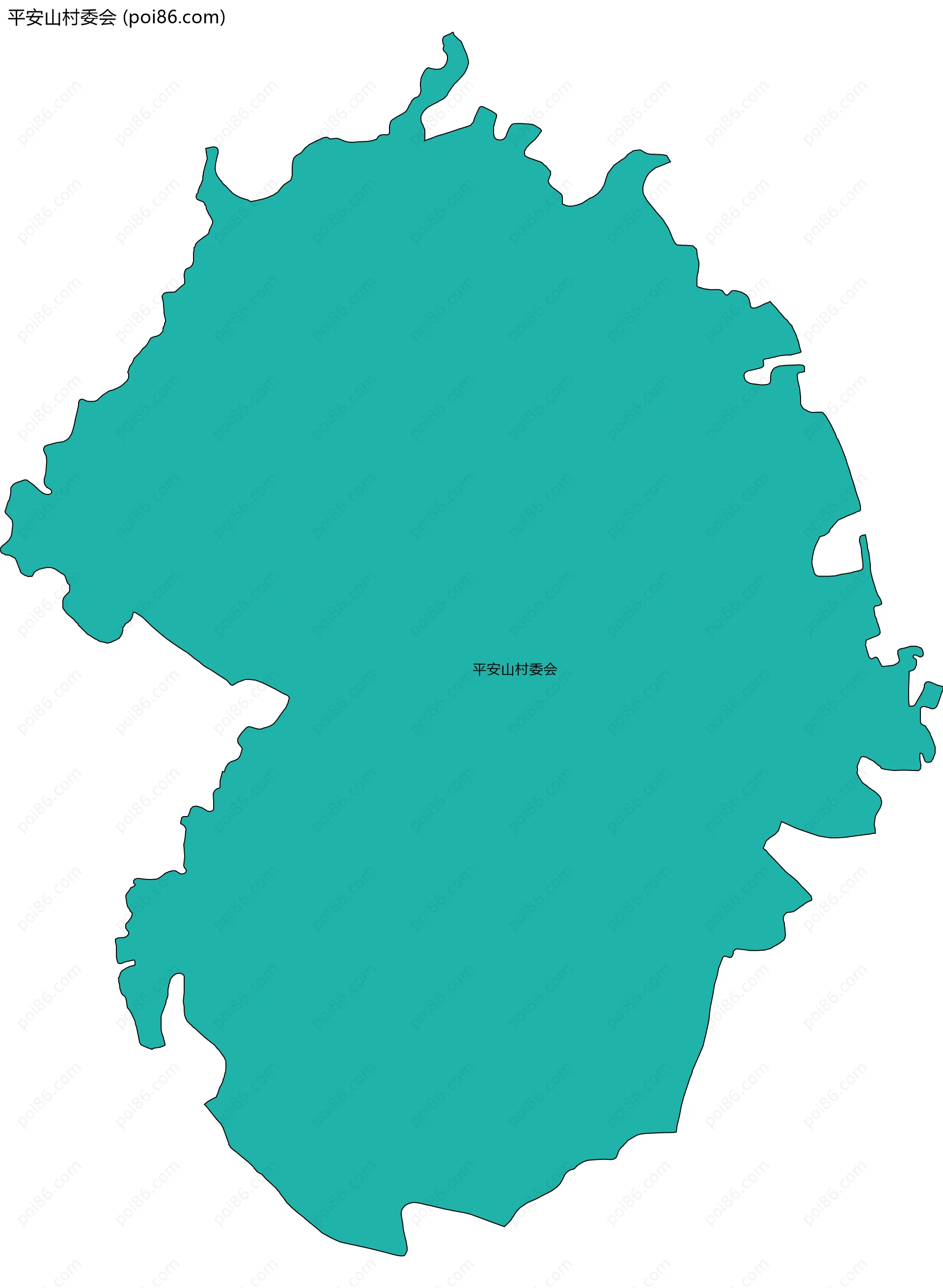 平安山村委会边界地图
