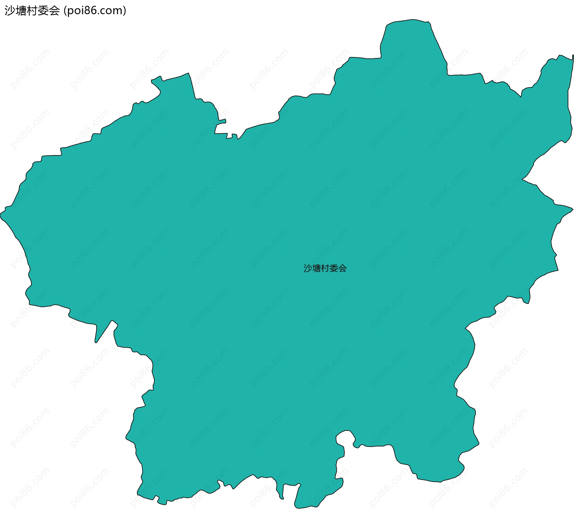 沙塘村委会边界地图