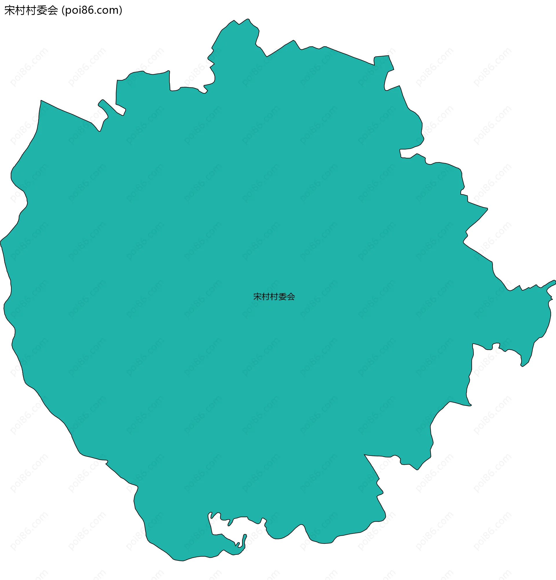 宋村村委会边界地图