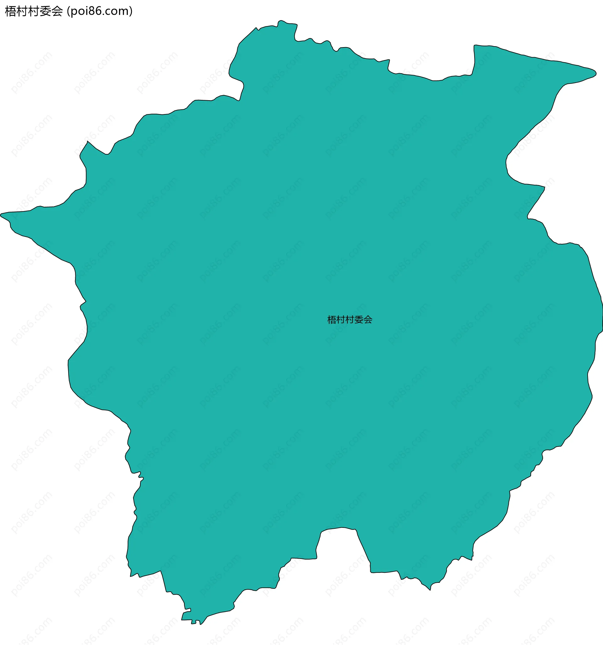 梧村村委会边界地图