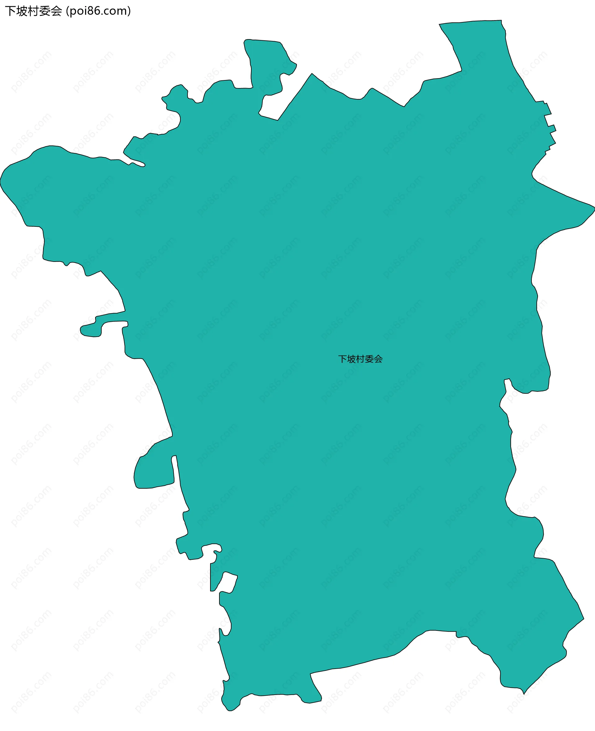 下坡村委会边界地图