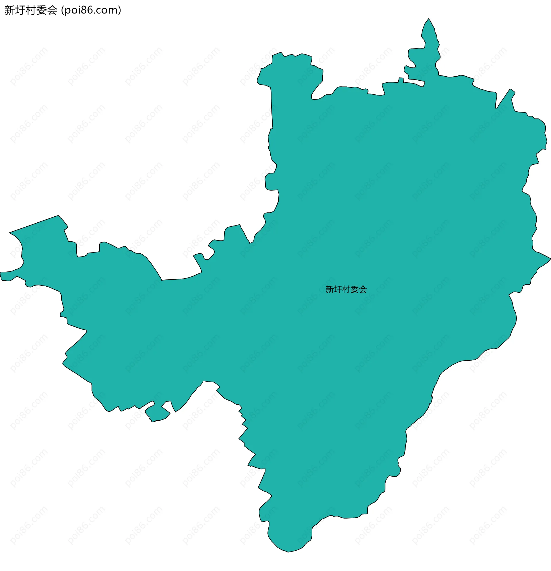 新圩村委会边界地图