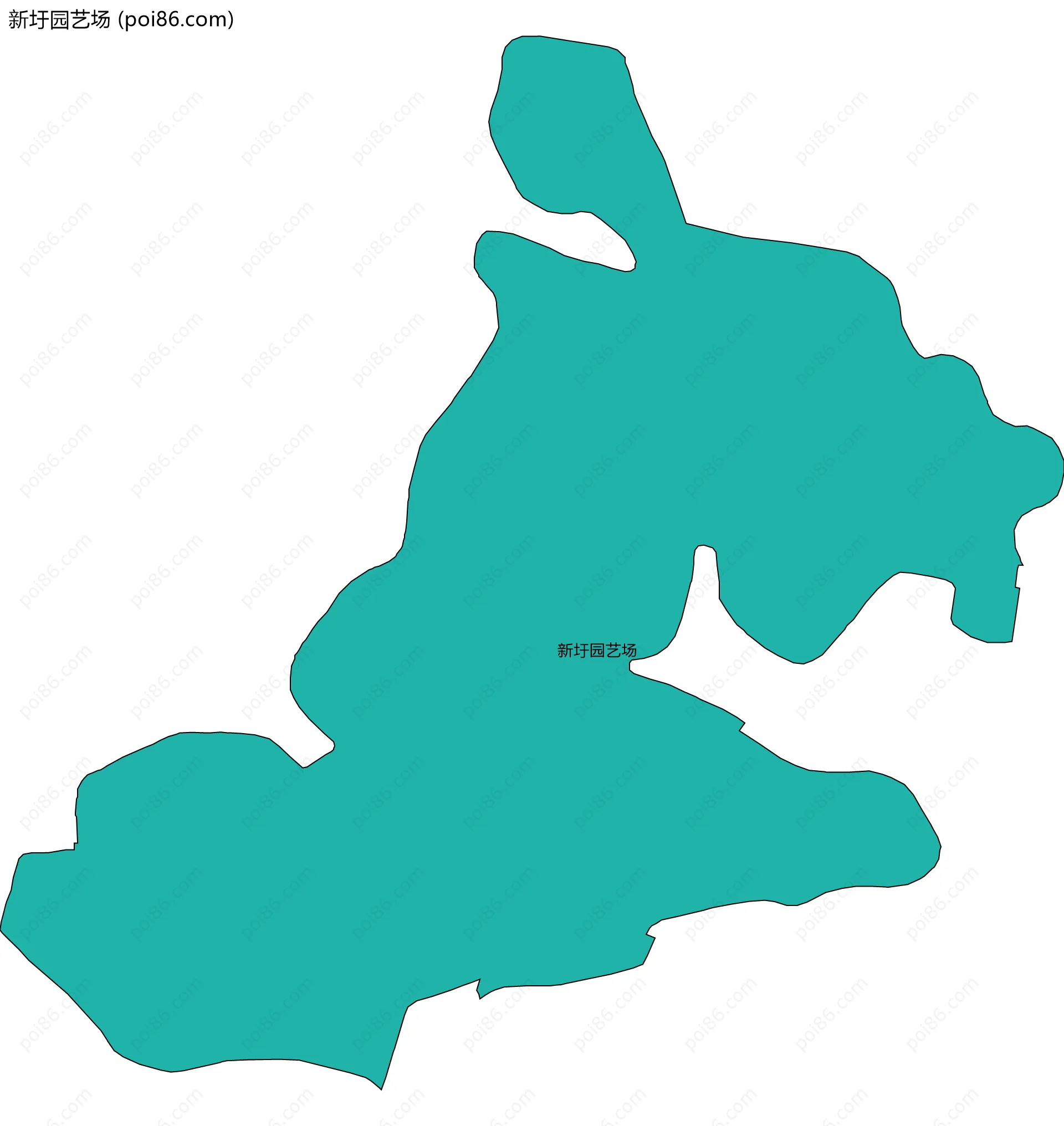 新圩园艺场边界地图