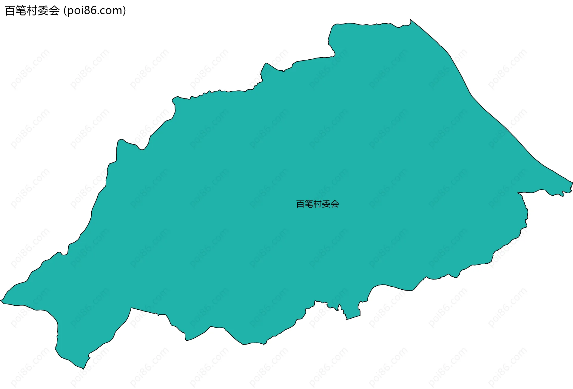 百笔村委会边界地图