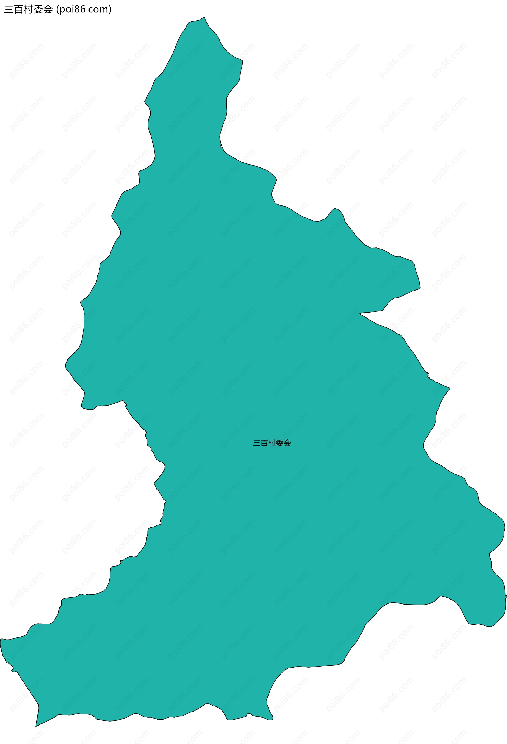 三百村委会边界地图