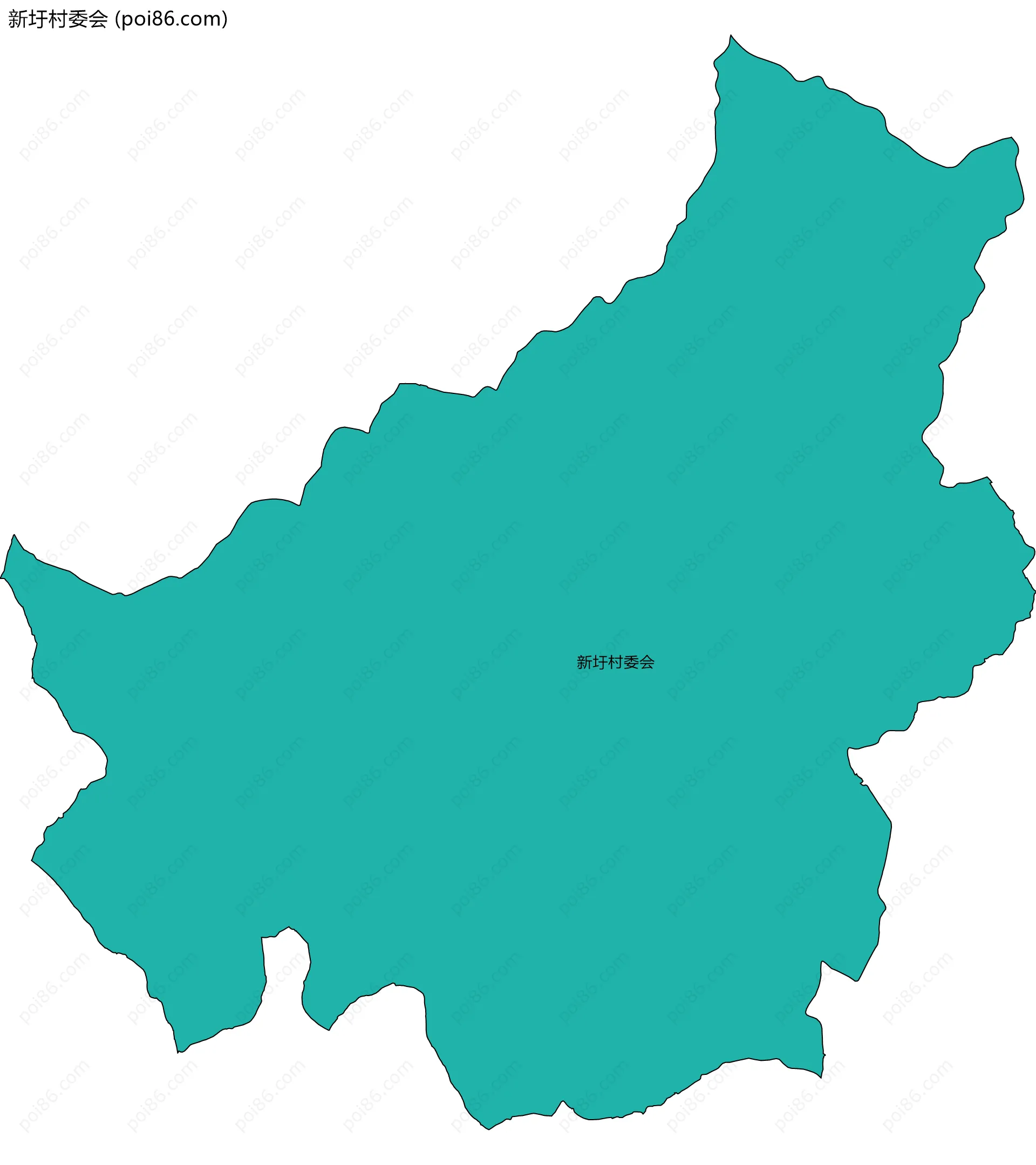 新圩村委会边界地图