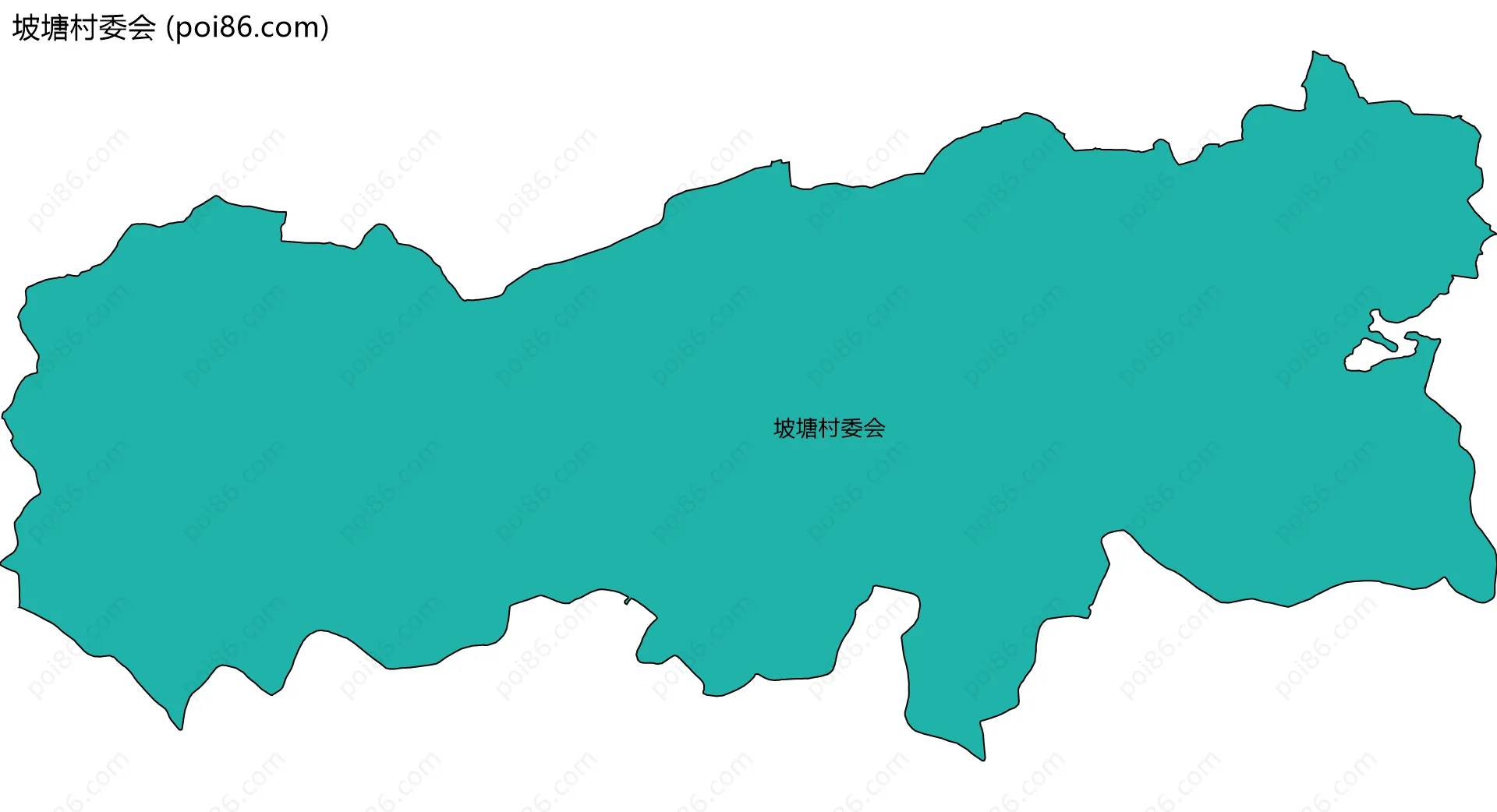 坡塘村委会边界地图