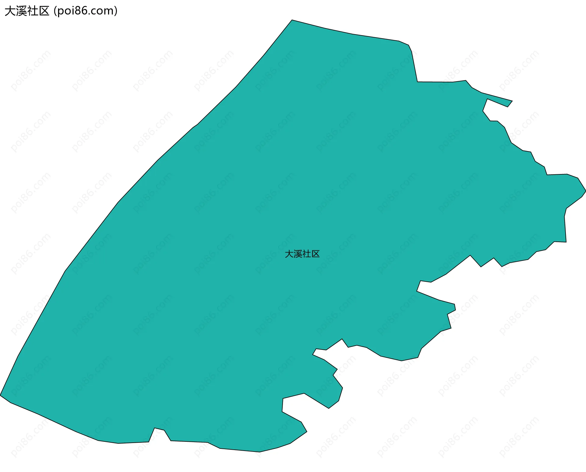 大溪社区边界地图