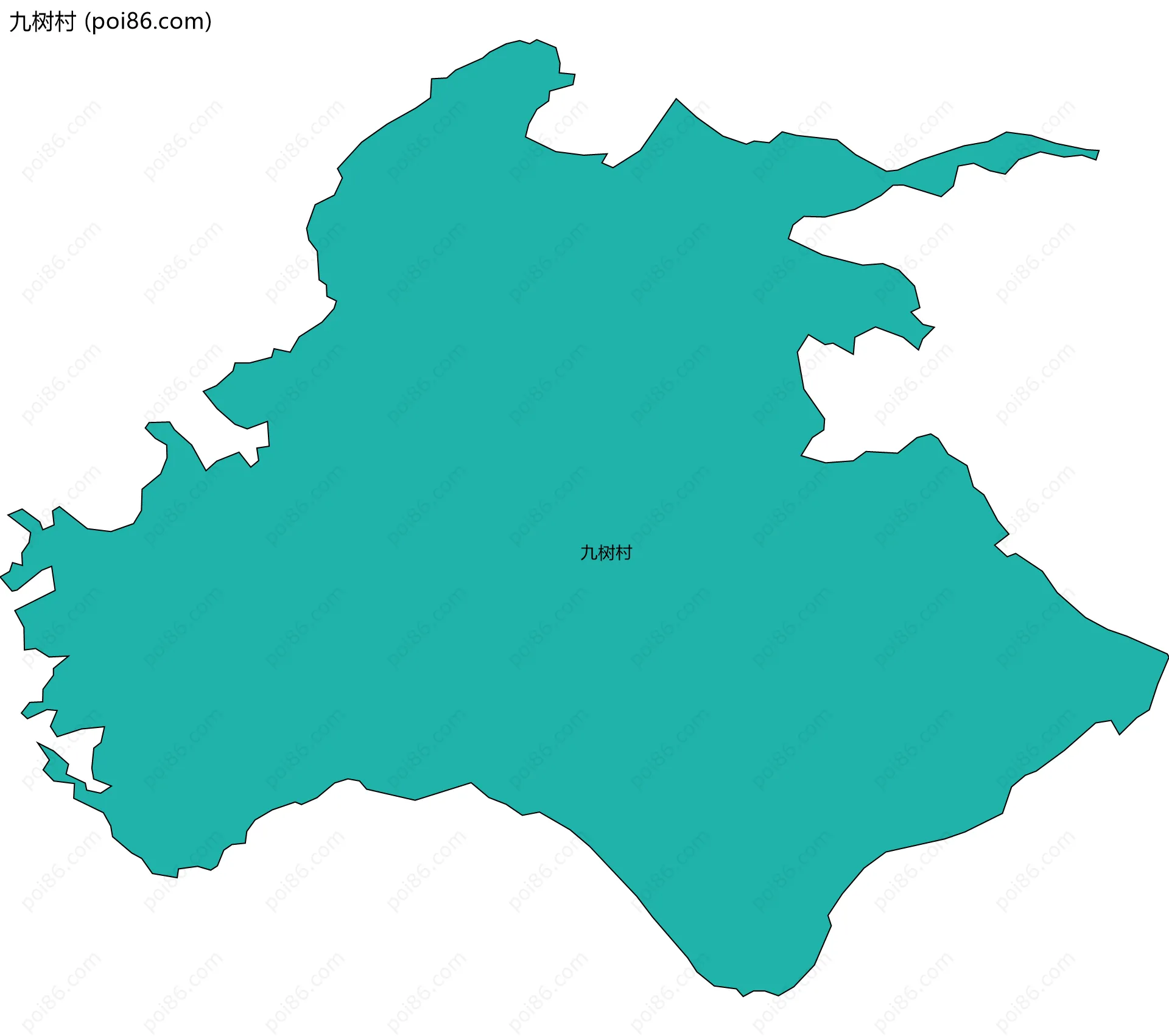 九树村边界地图