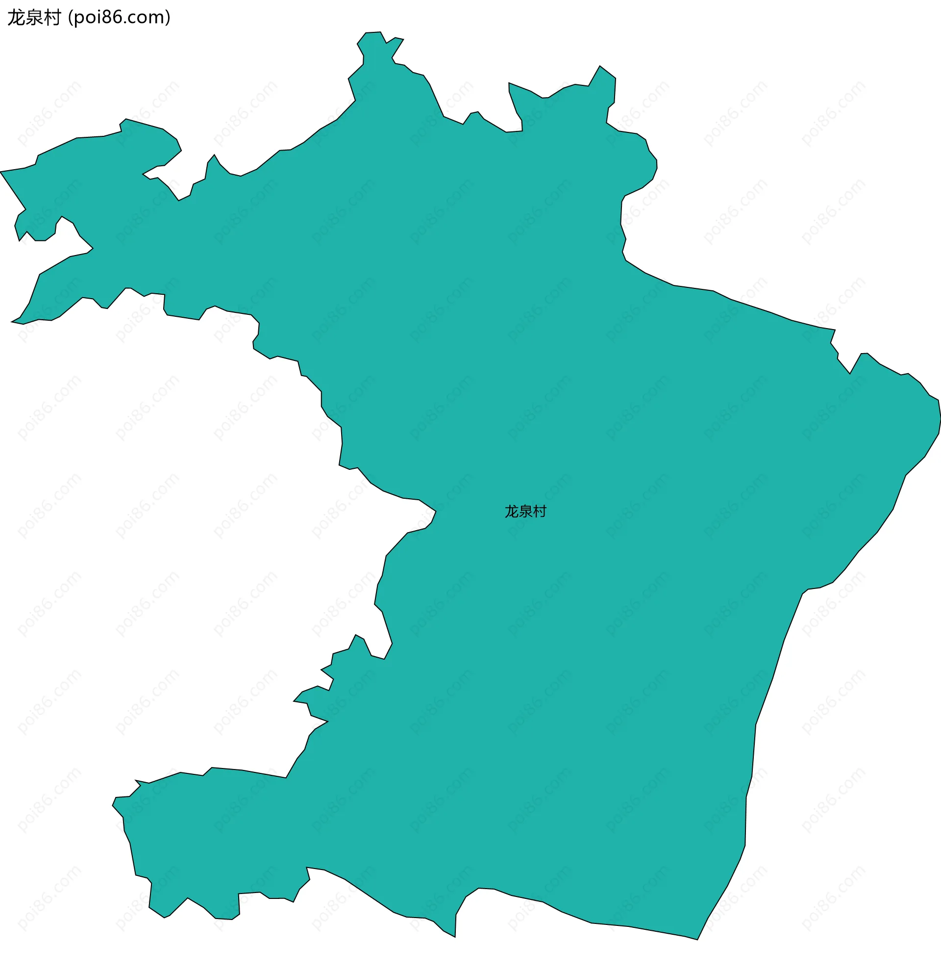 龙泉村边界地图