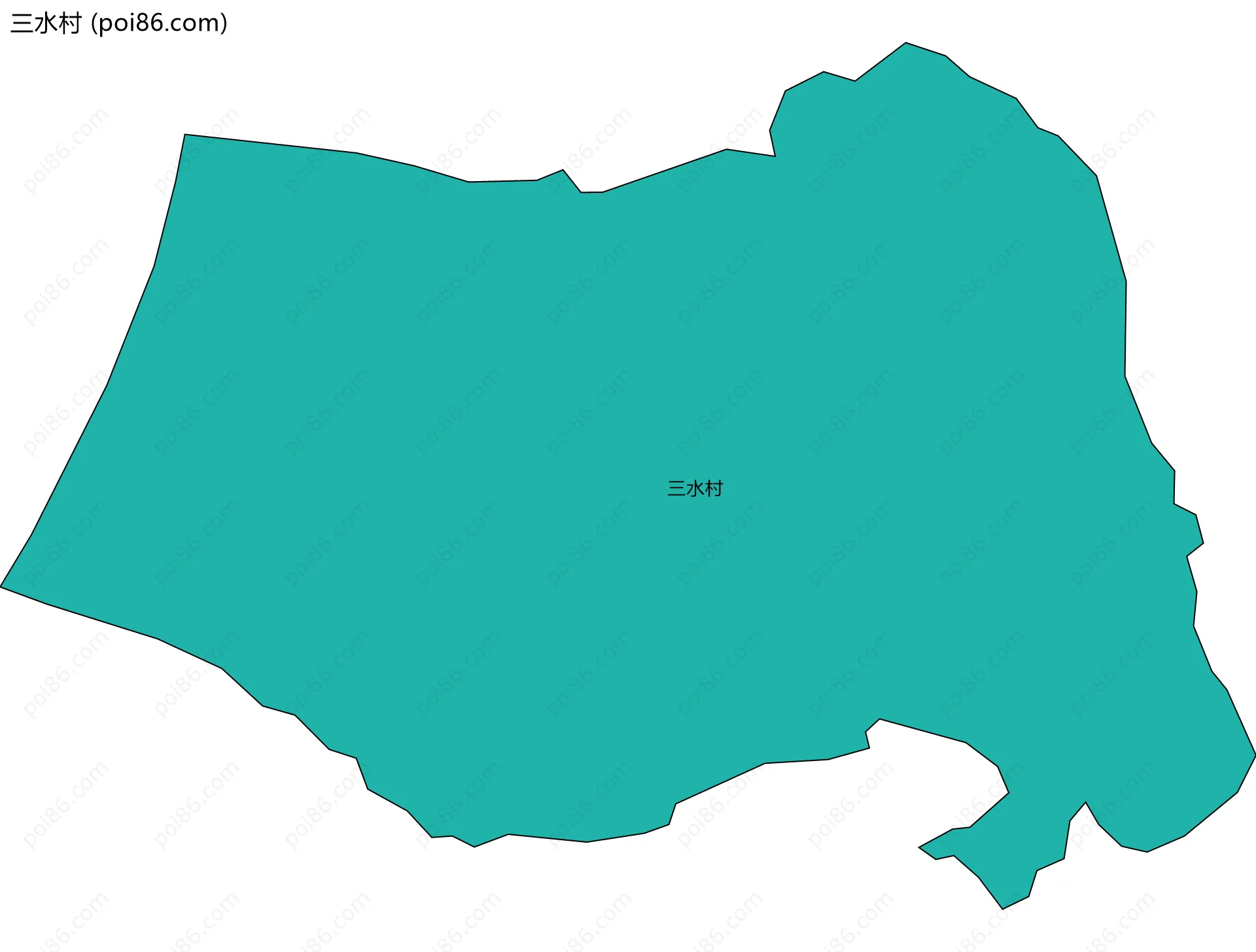 三水村边界地图