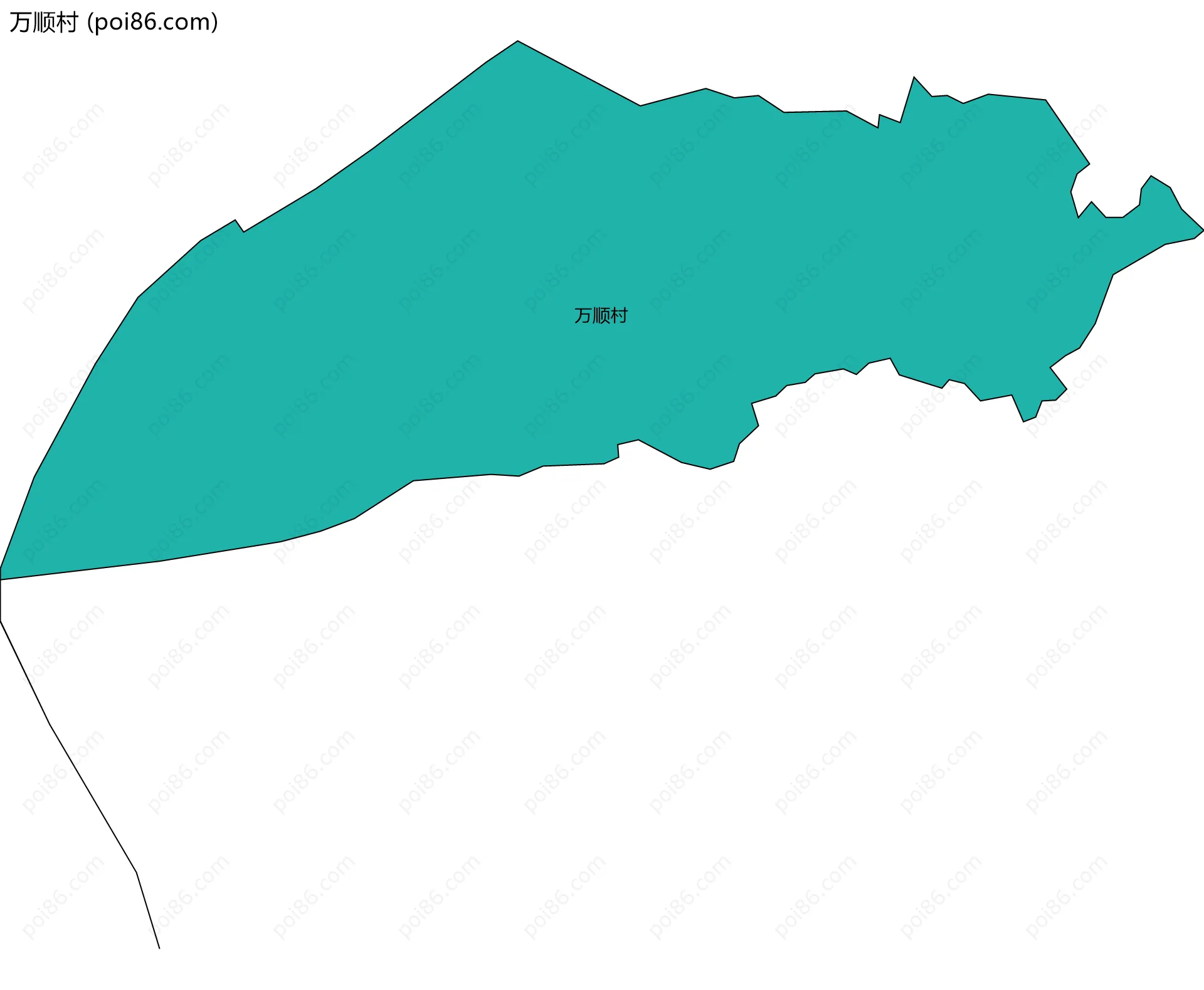 万顺村边界地图