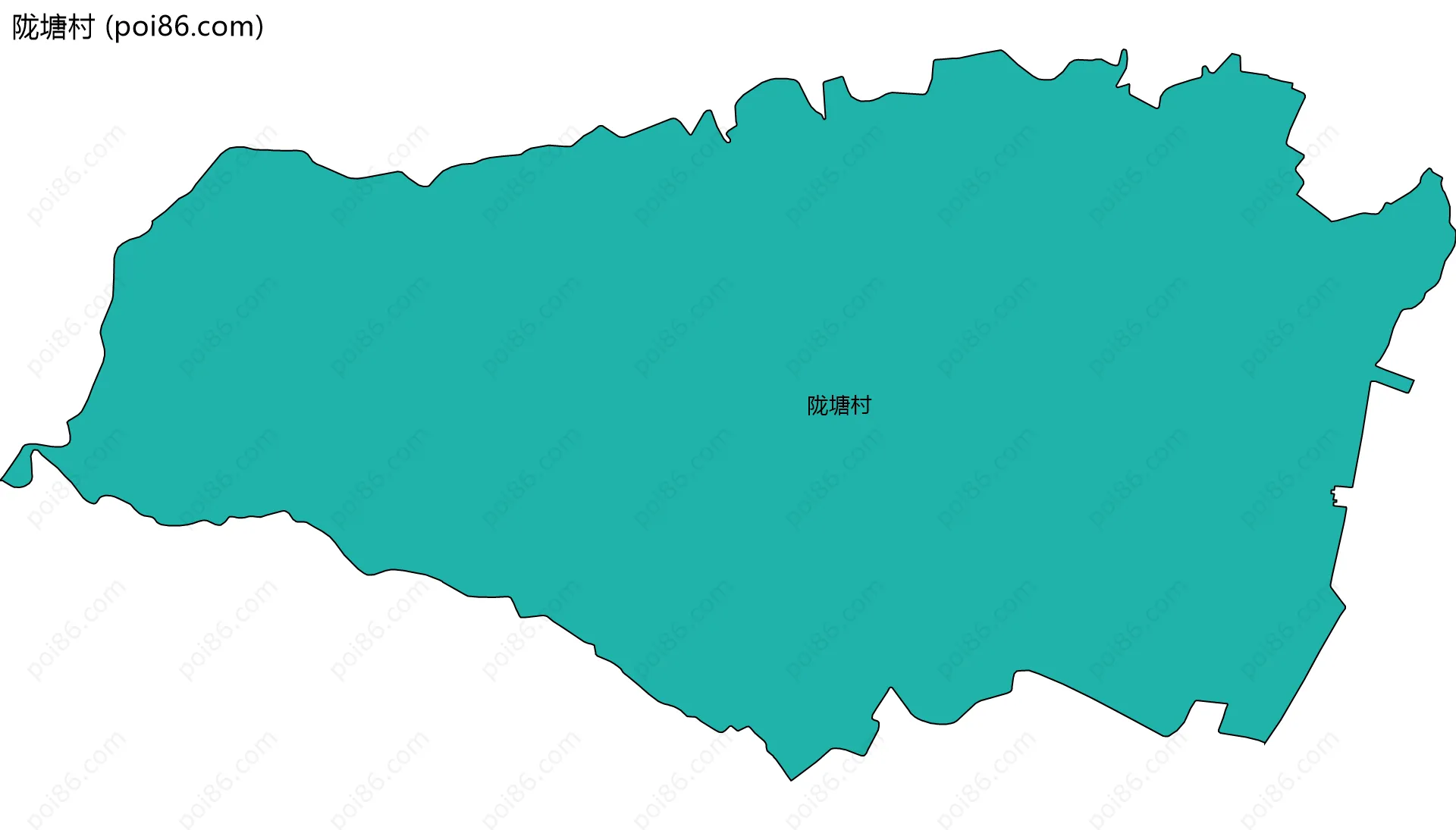 陇塘村边界地图