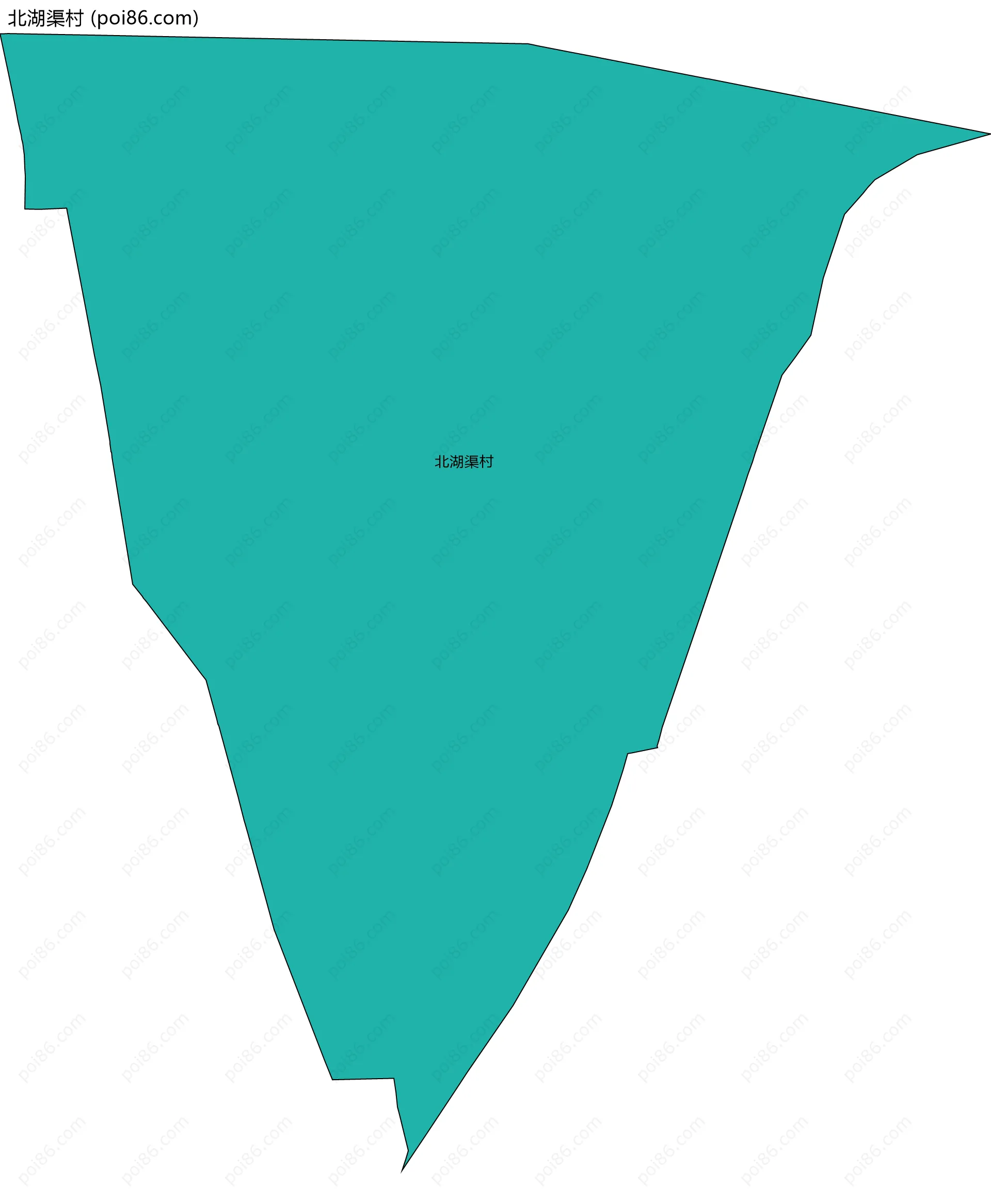 北湖渠村边界地图