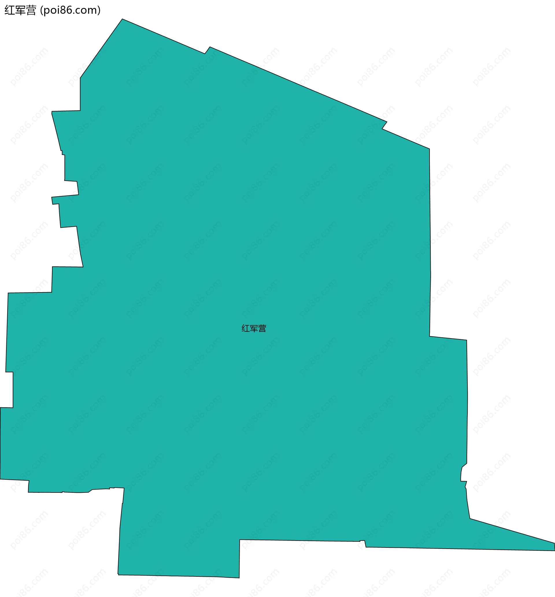 红军营边界地图