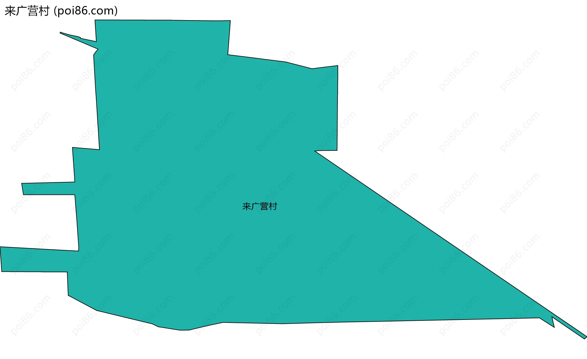 来广营村边界地图