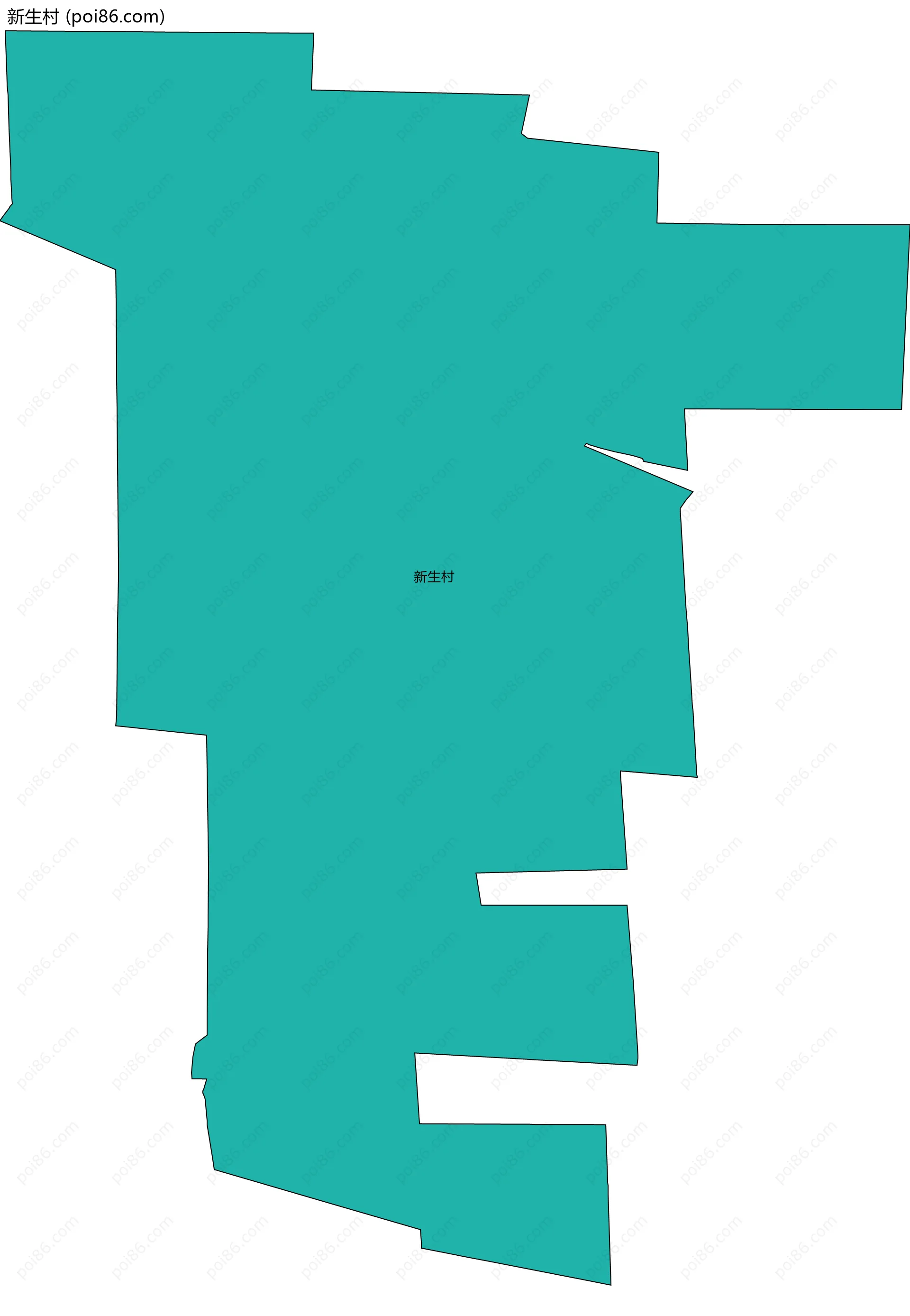 新生村边界地图