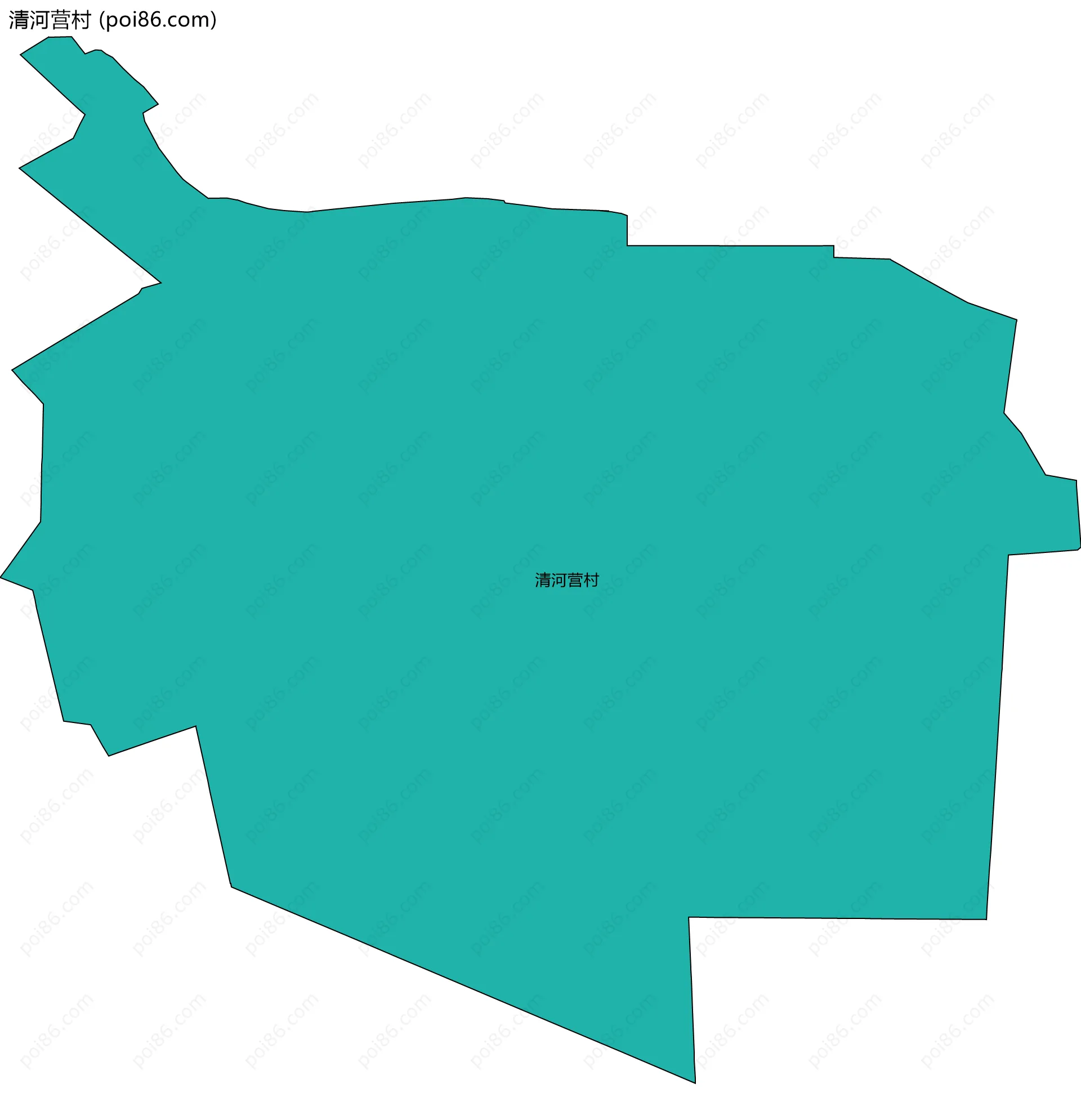 清河营村边界地图