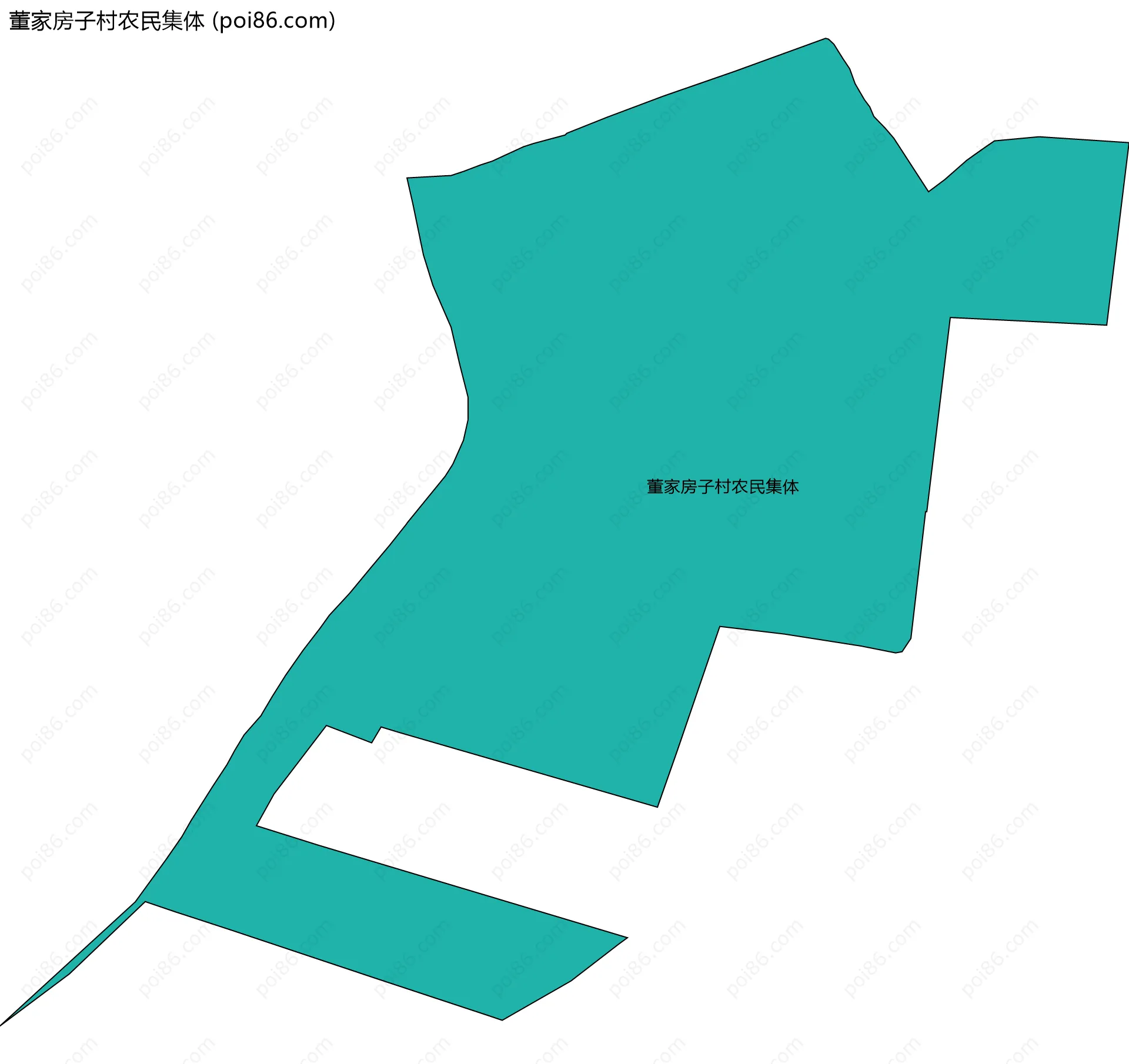 董家房子村农民集体边界地图