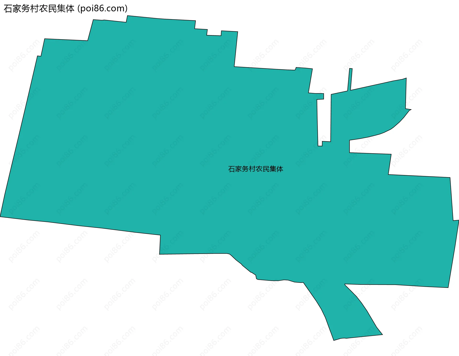 石家务村农民集体边界地图