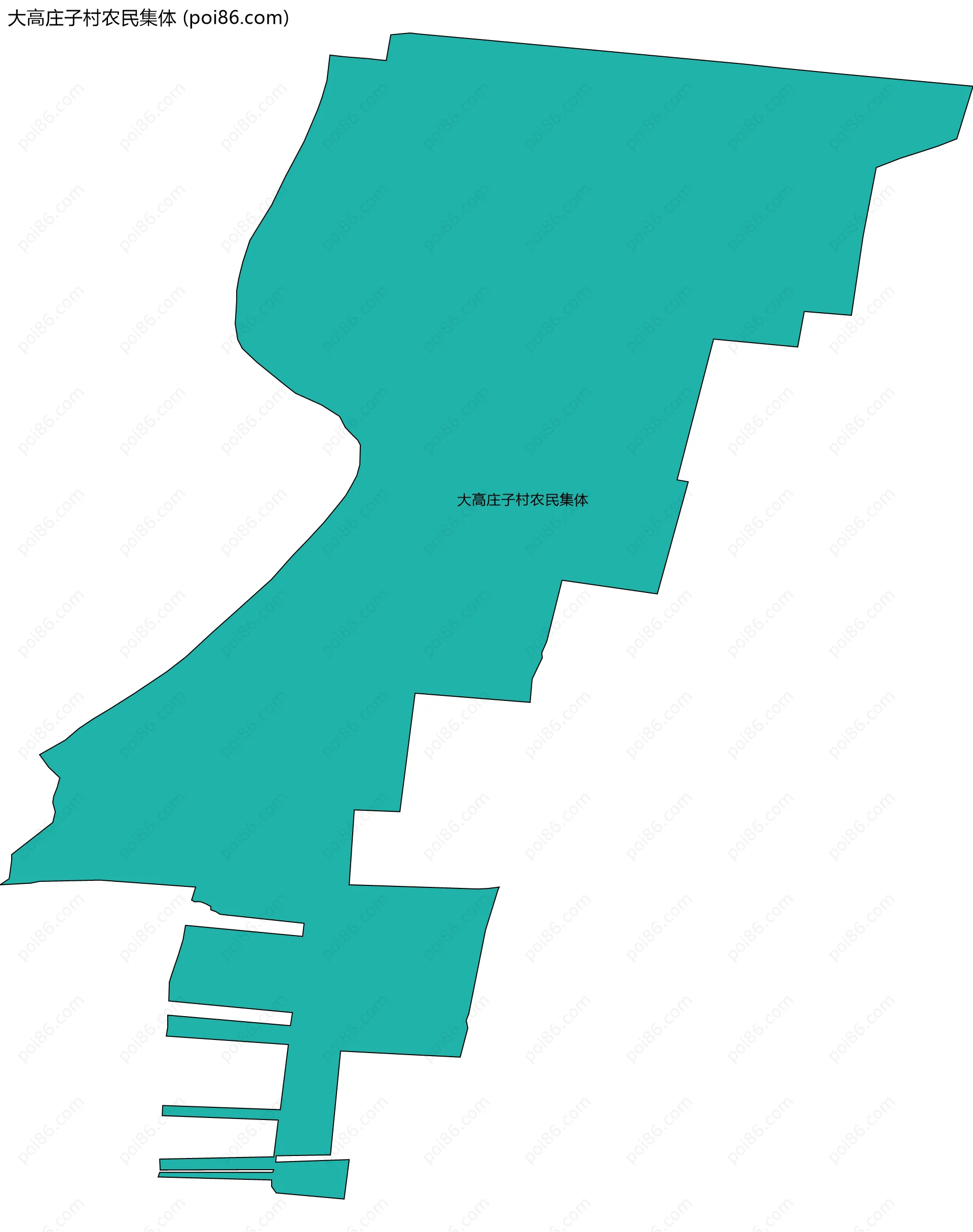 大高庄子村农民集体边界地图