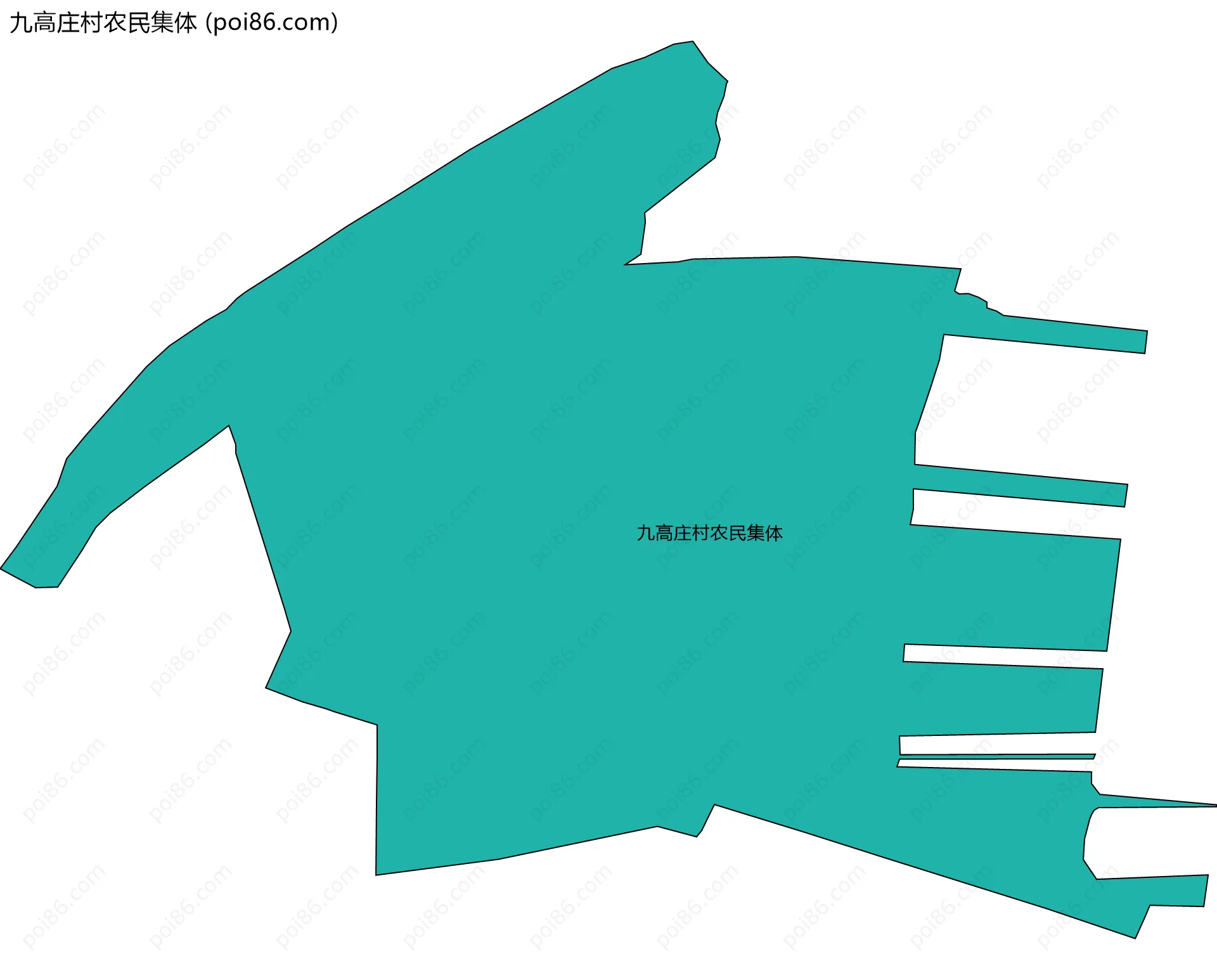 九高庄村农民集体边界地图