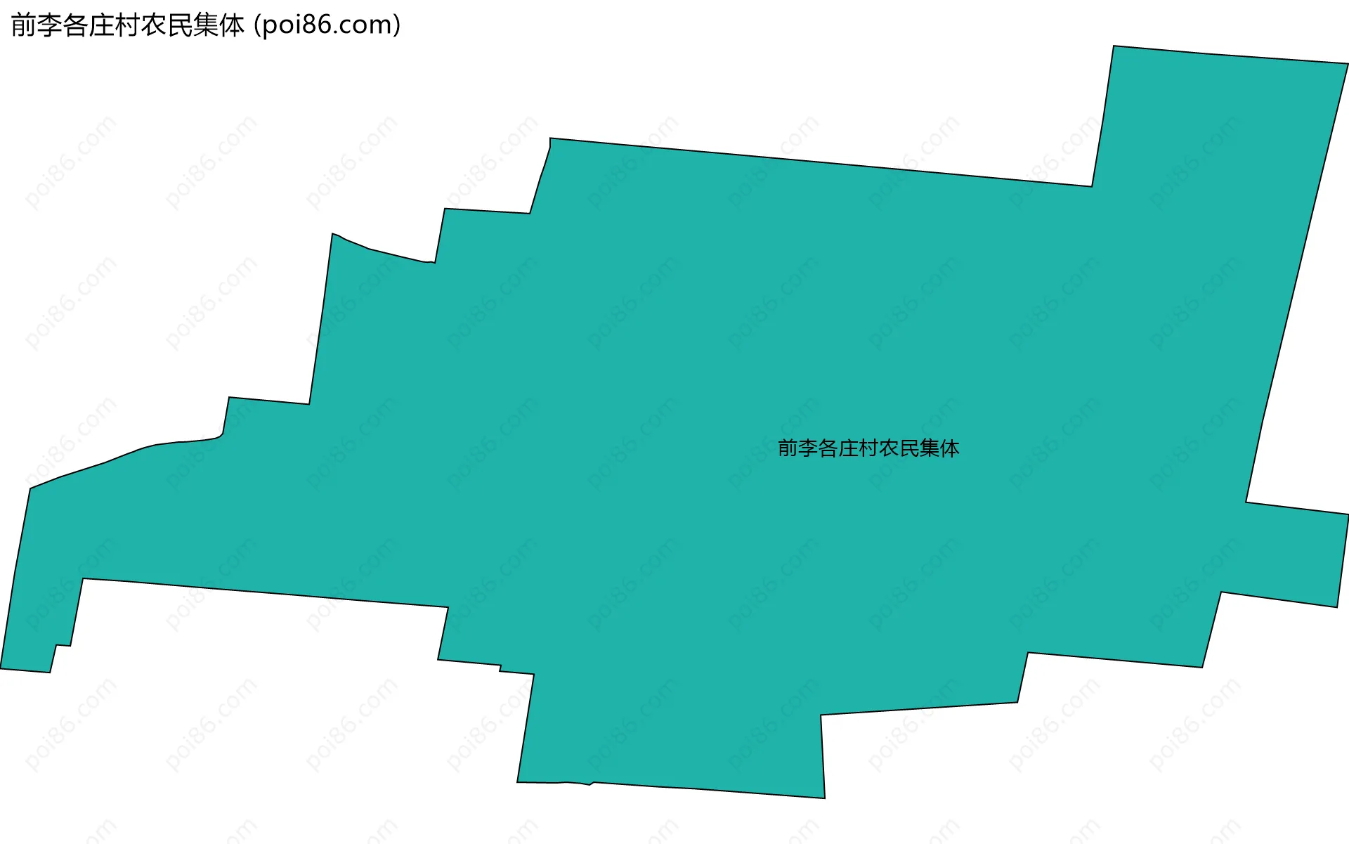 前李各庄村农民集体边界地图