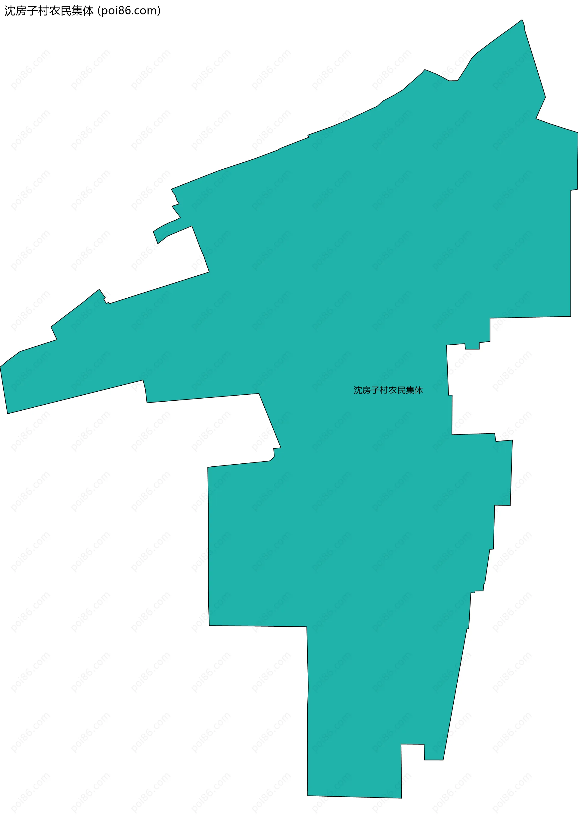 沈房子村农民集体边界地图