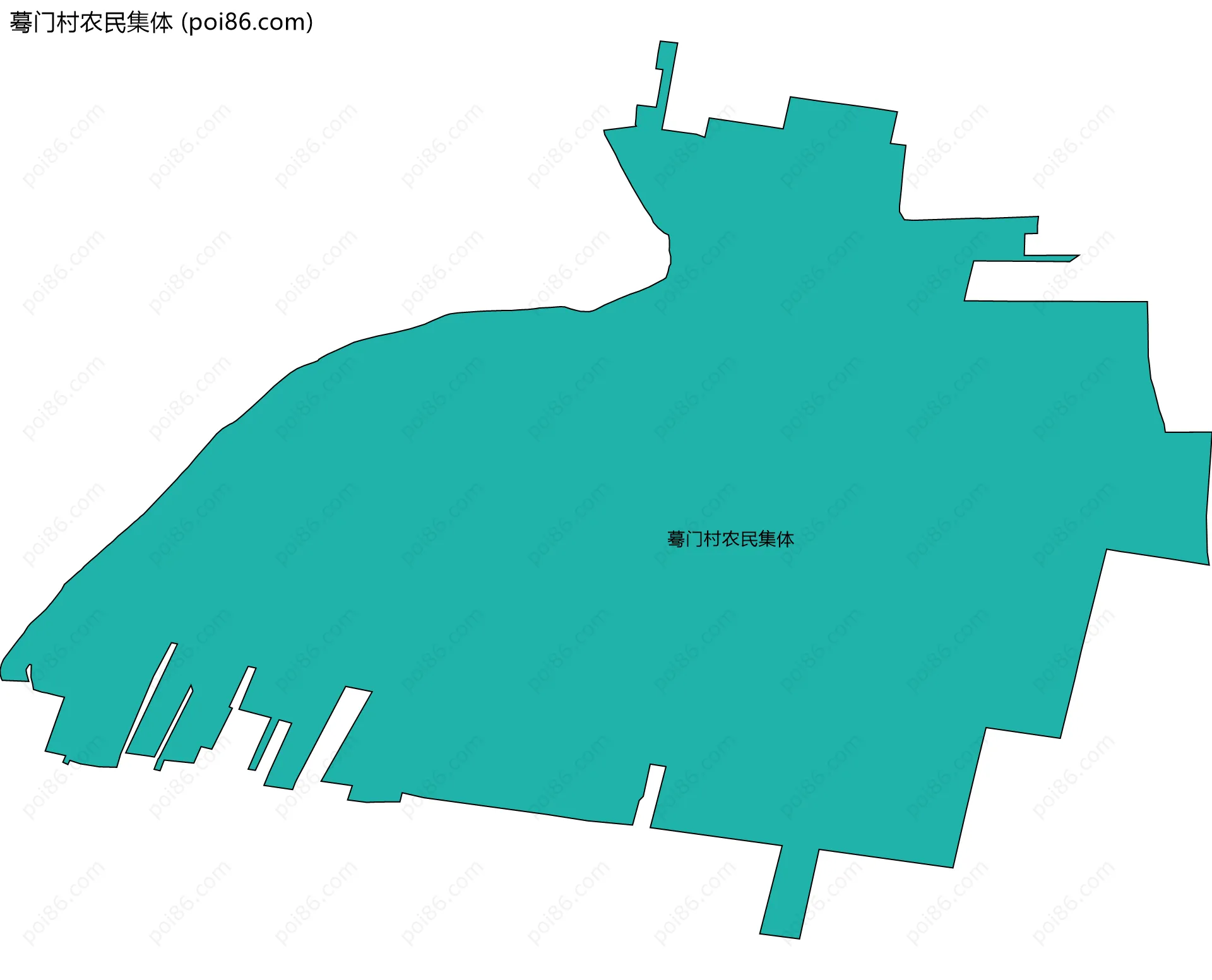 蓦门村农民集体边界地图