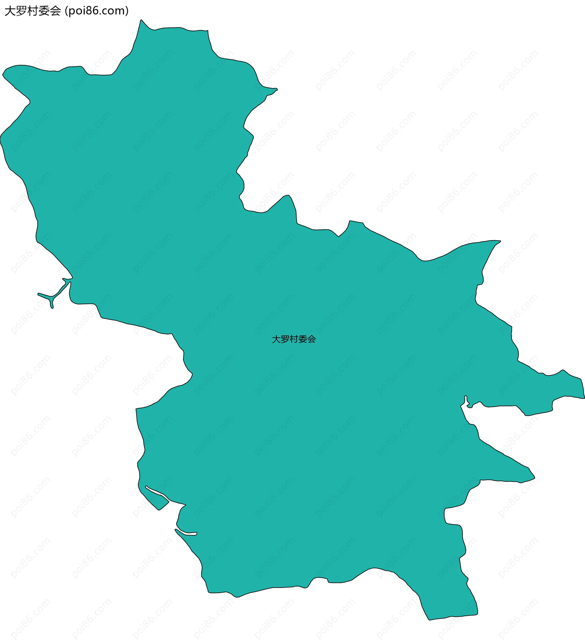 大罗村委会边界地图