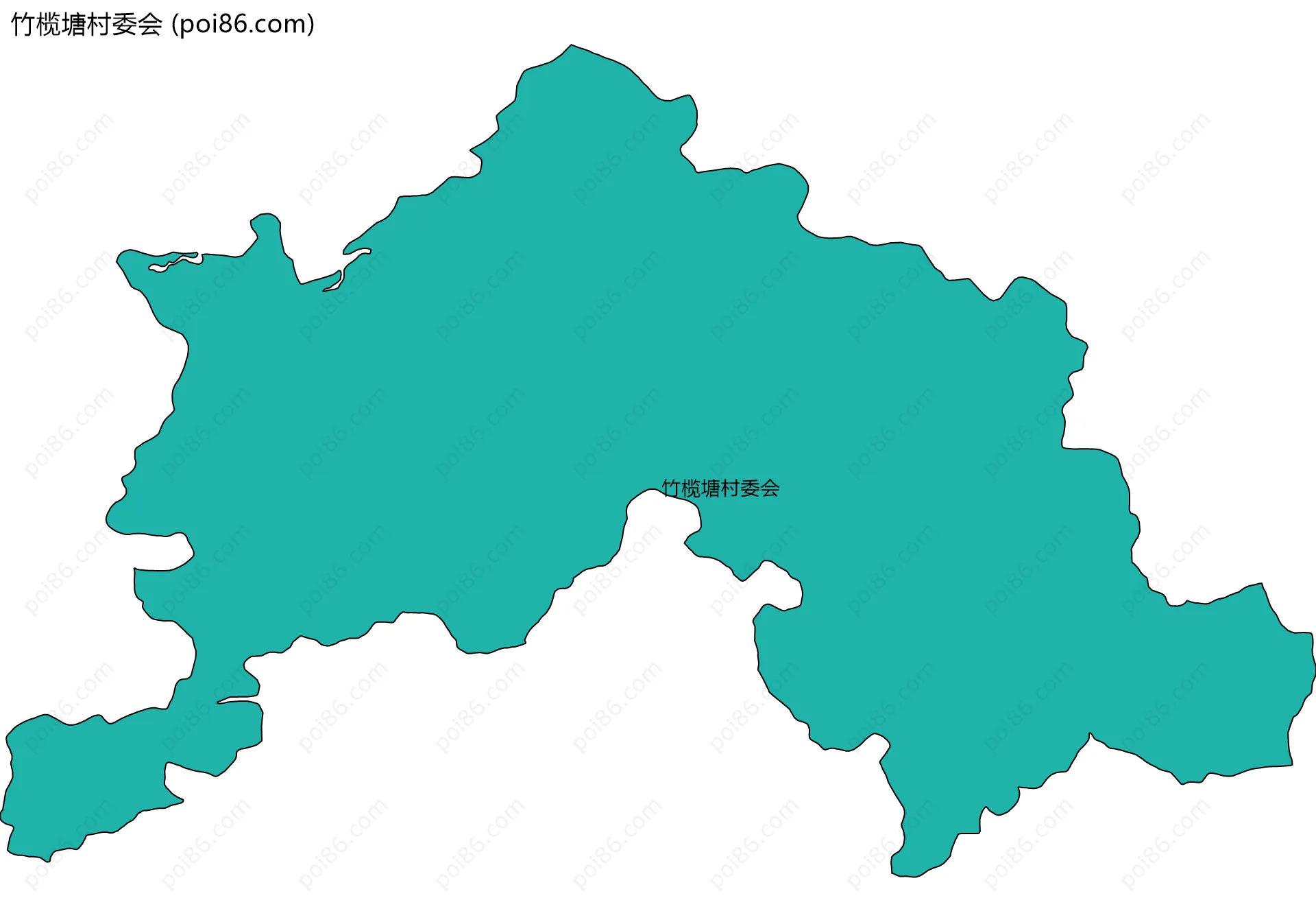 竹榄塘村委会边界地图