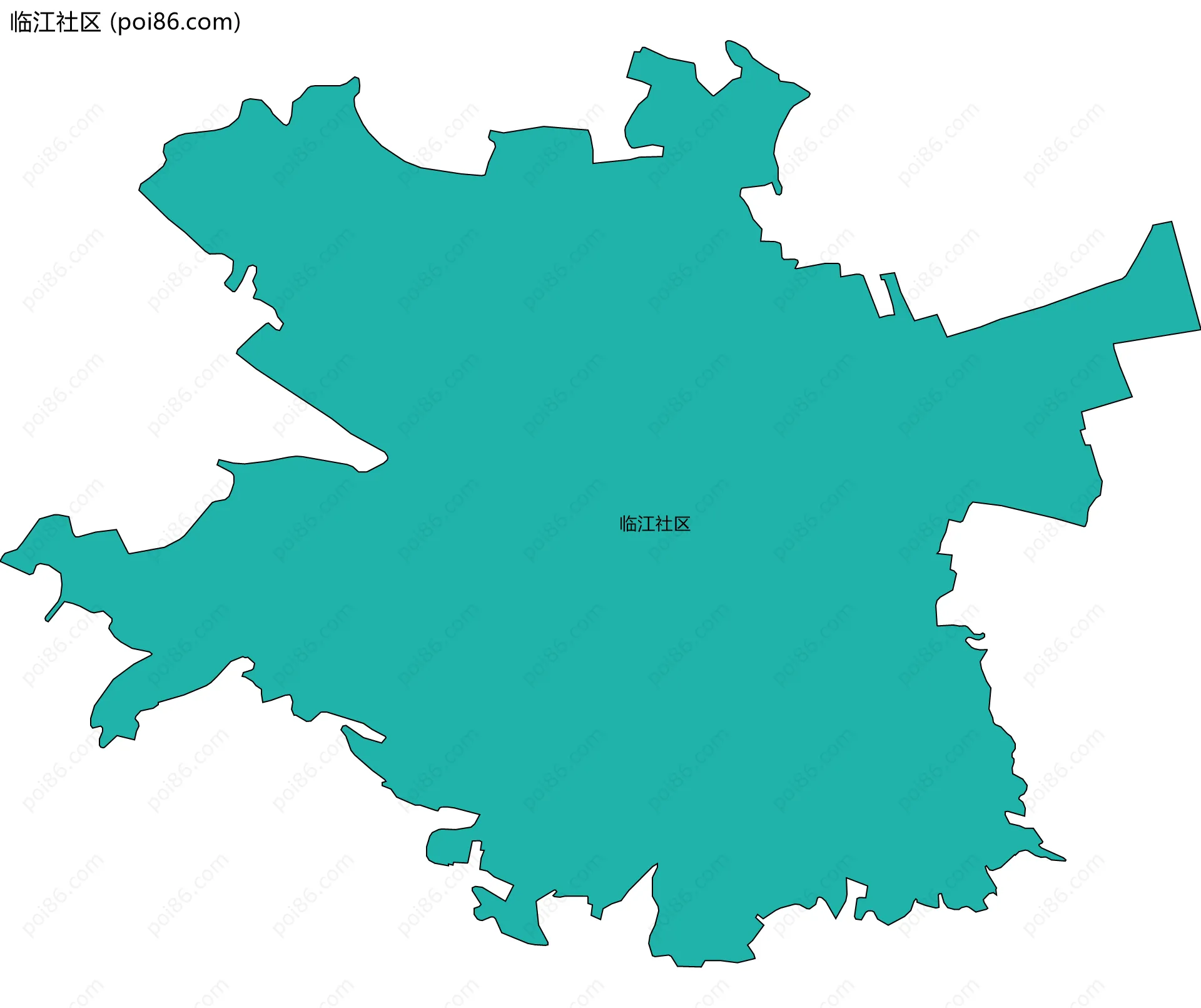 临江社区边界地图