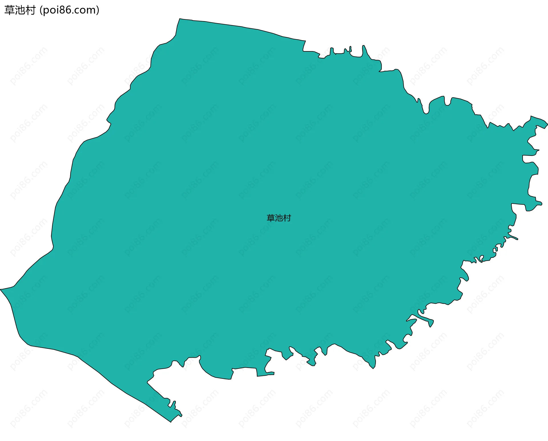 草池村边界地图